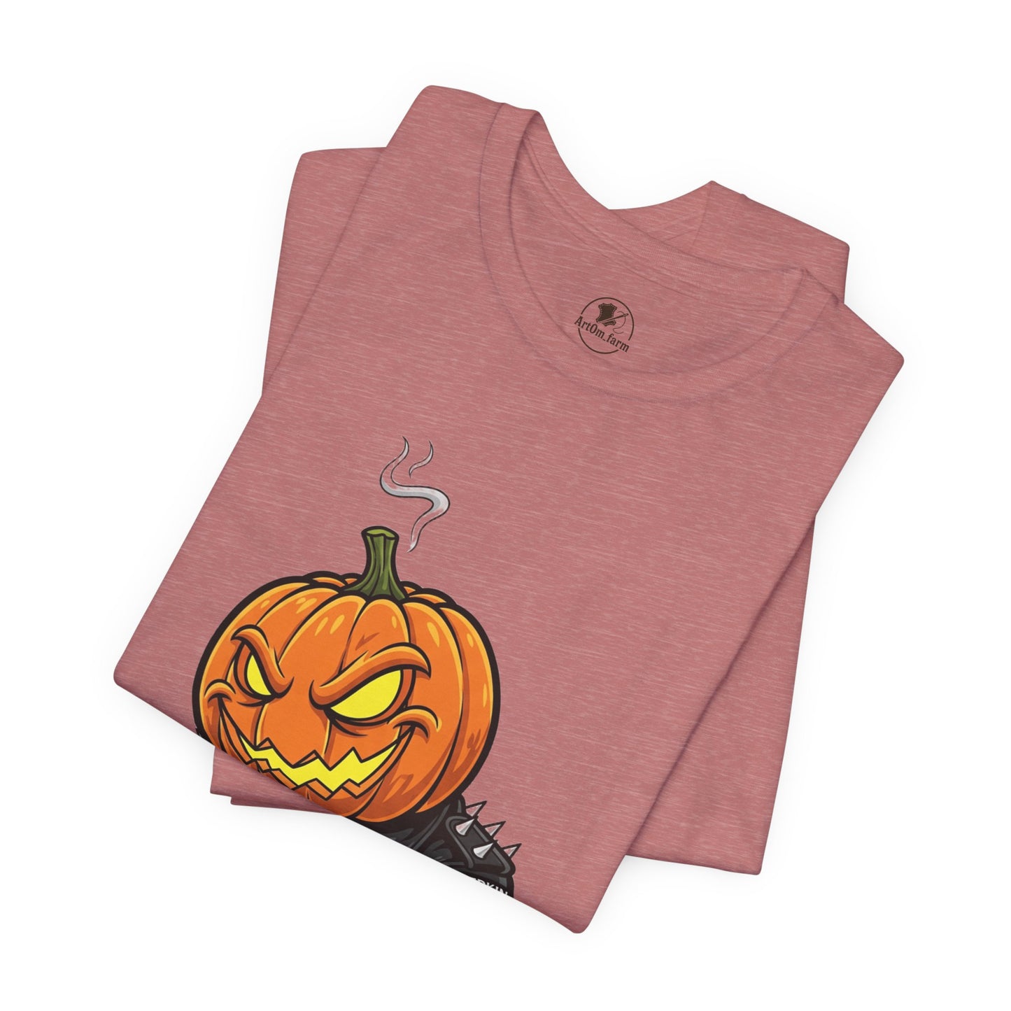 Pumpkin Punk T-Shirt - Edgy Halloween Graphic Tee for Unisex Style at Autumn Parties