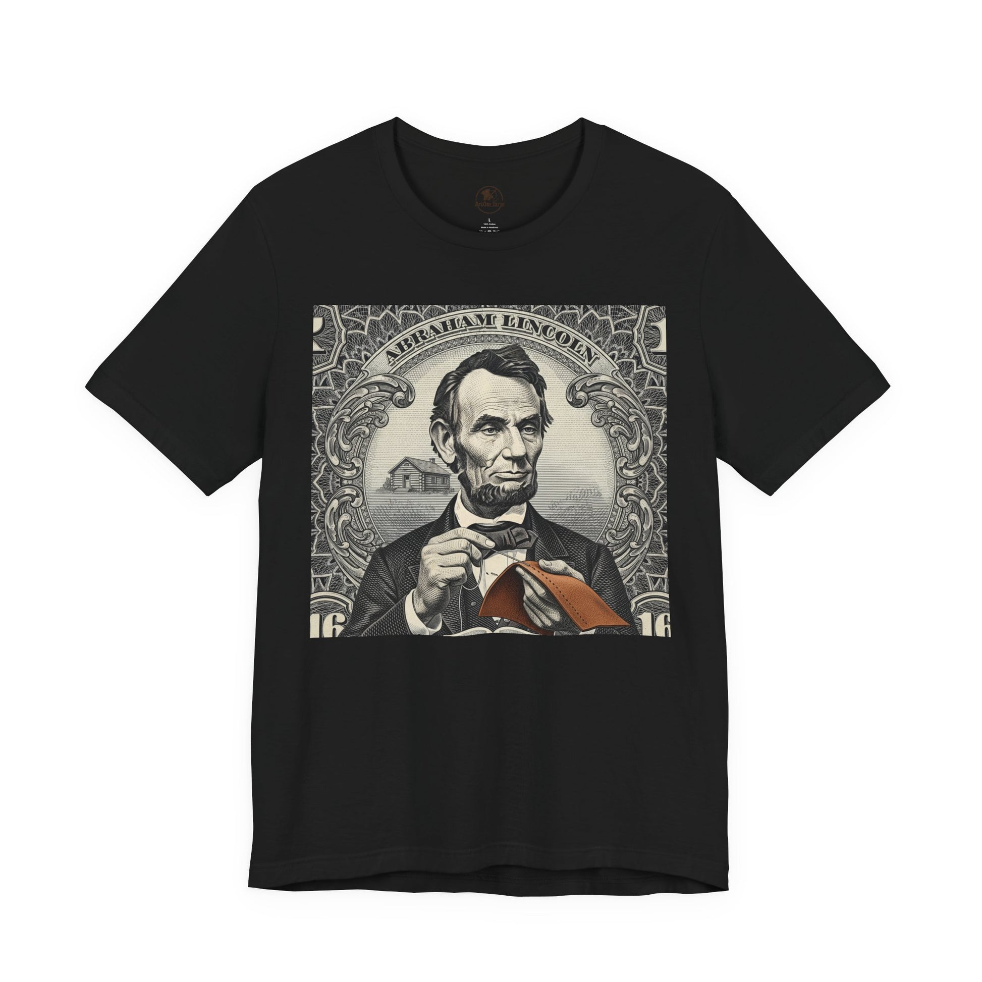 Abraham Lincoln T-Shirt - Vintage Graphic Unisex Tee for History Lovers, Educational Casual Wear, Patriotic Gift - ArtOm_farm™ LEATHER