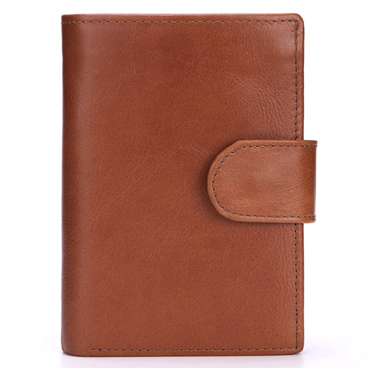 Vintage Leather Coin Purse - Layered Vertical Leather Bag - ArtOm_farm™ LEATHER 