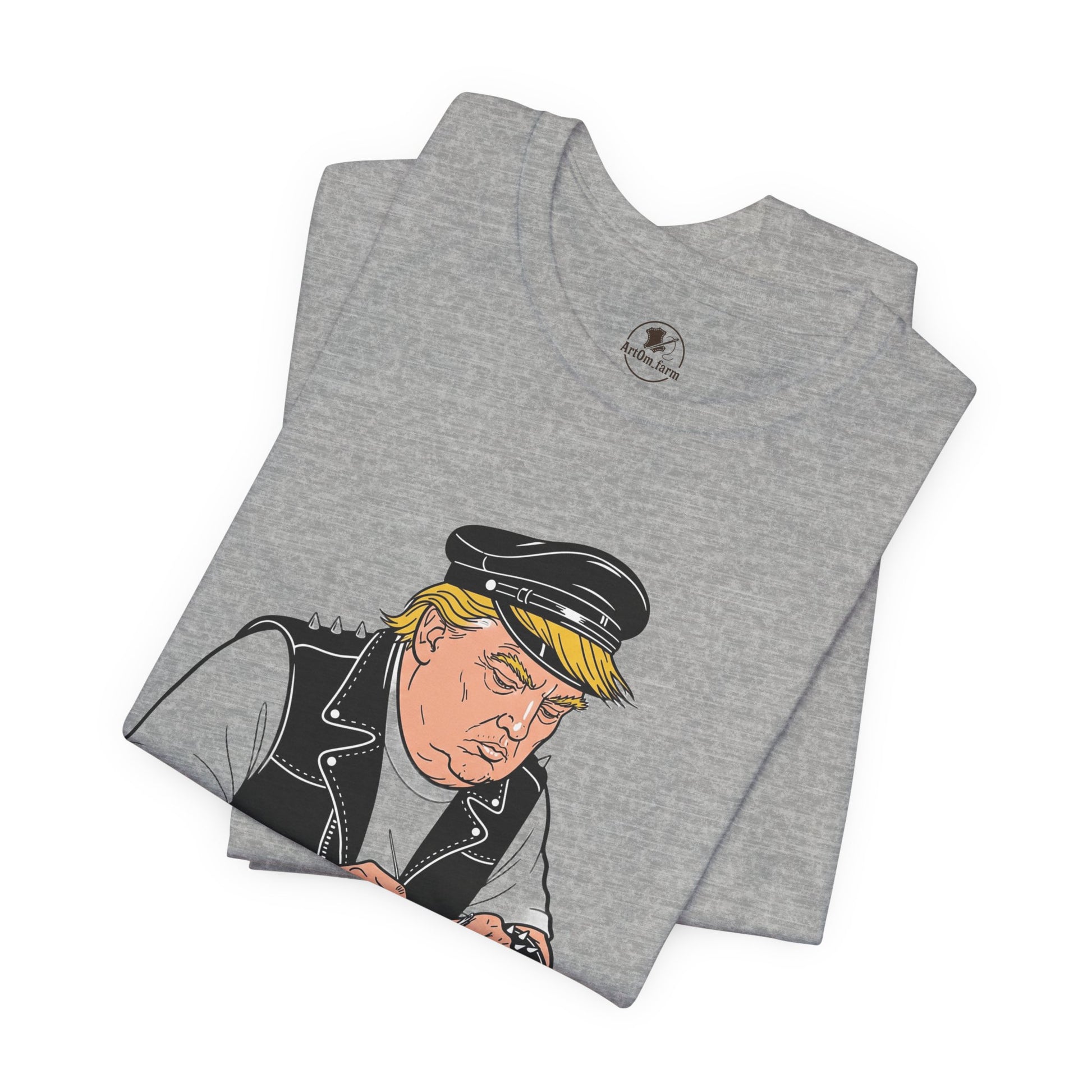 Funny Graphic Tee - Unisex Humorous Shirt for Casual Wear and Unique Gift for Him - ArtOm_farm™ LEATHER 