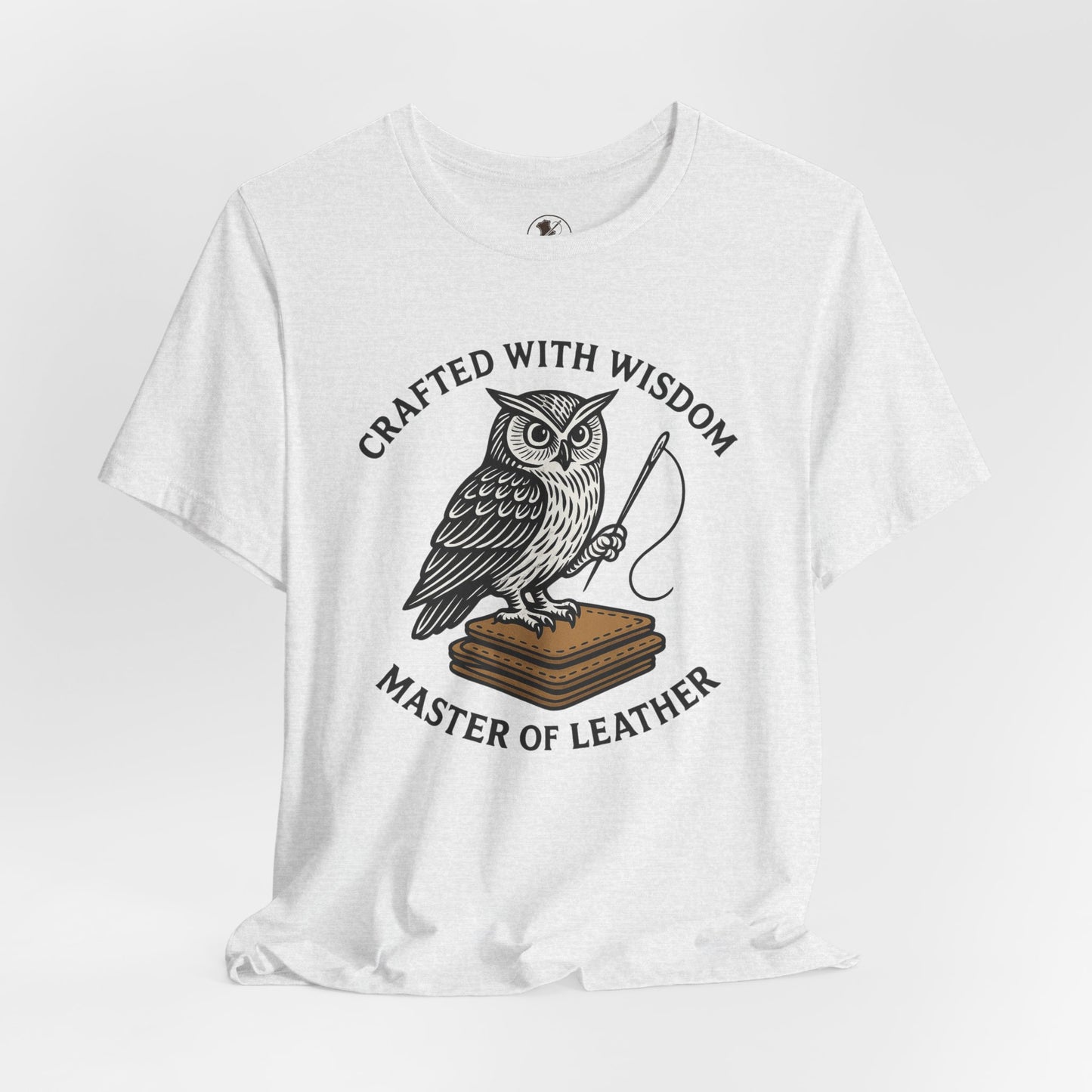 Wise Owl Unisex Tee - Unique Animal Design, Eco-Friendly Apparel for Crafters and Style Enthusiasts - ArtOm_farm™ LEATHER