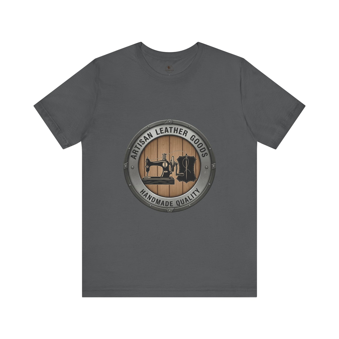 Artisan Leather Goods T-Shirt for Casual Wear, Handmade Quality Tee - Perfect Gift for Crafters and Father's Day - ArtOm_farm™ LEATHER