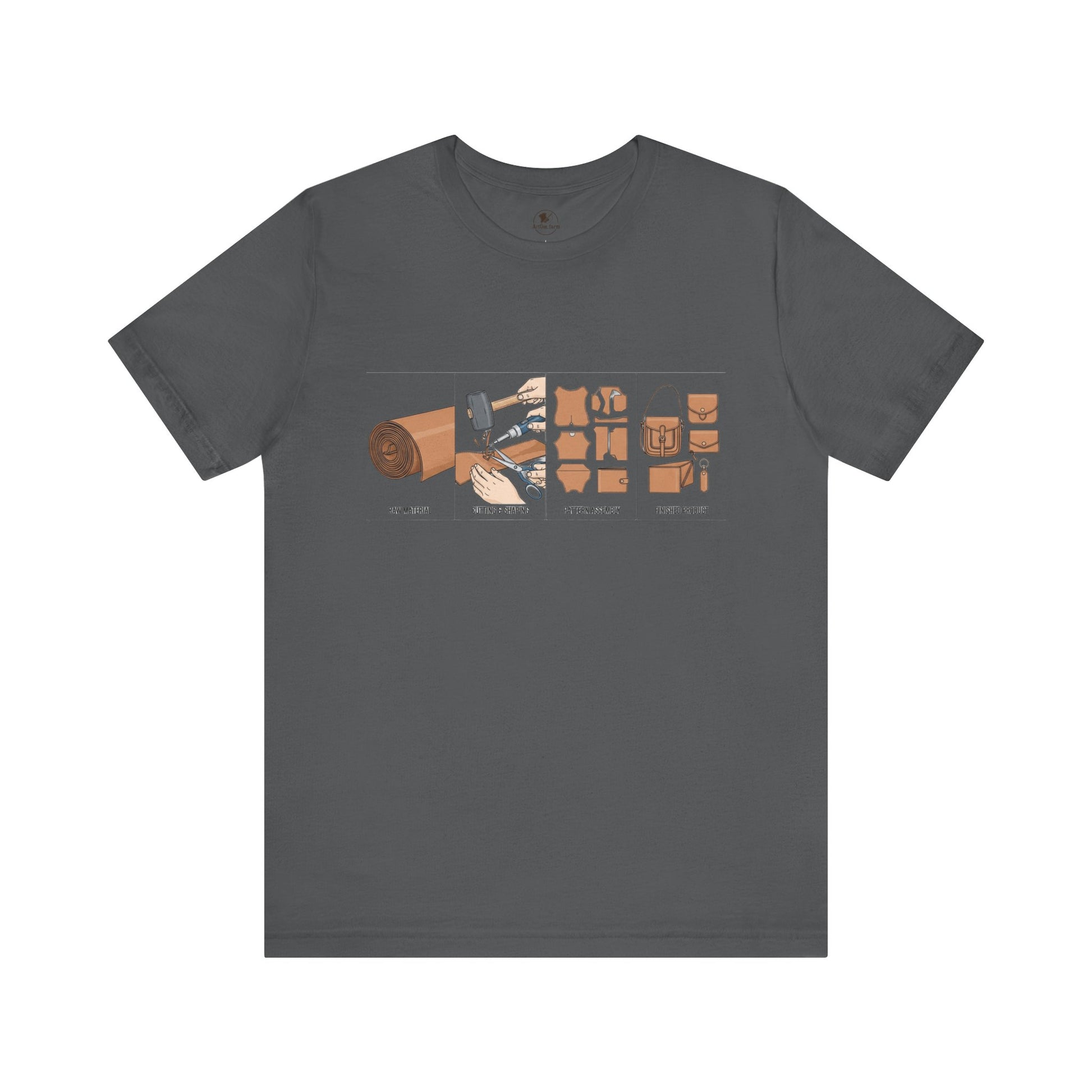 Crafting Adventure Unisex T-Shirt | Maker Gift, DIY Enthusiast Tee, Unique Artsy Clothing, Creative Hobby Attire, Gift for Crafters - ArtOm_farm™ LEATHER