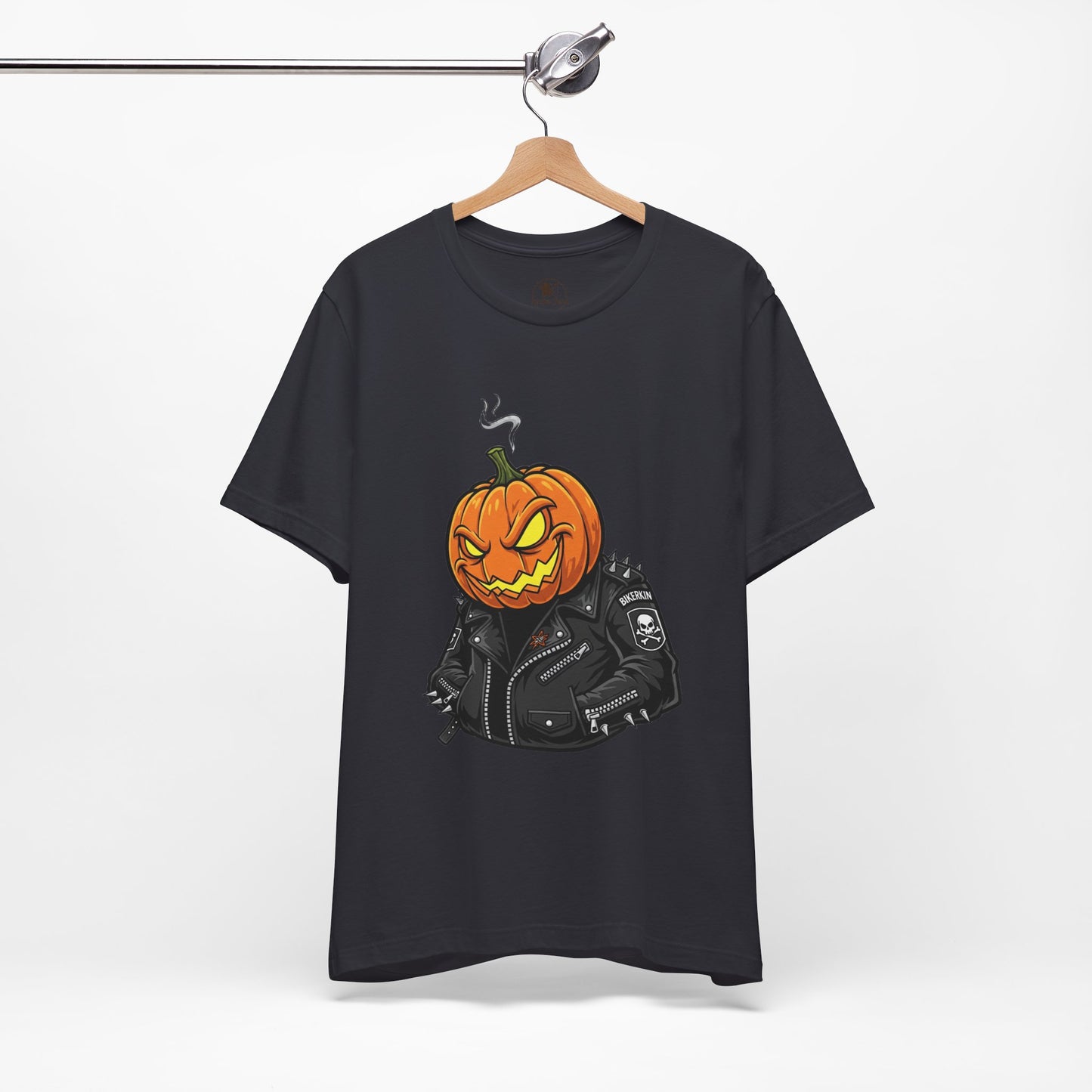 Pumpkin Punk T-Shirt - Edgy Halloween Graphic Tee for Unisex Style at Autumn Parties