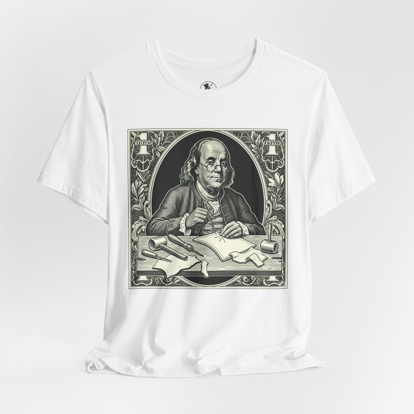 Benjamin Franklin Vintage Tee for History Lovers - Unisex Short Sleeve Shirt, Unique Teacher Gift - ArtOm_farm™ LEATHER