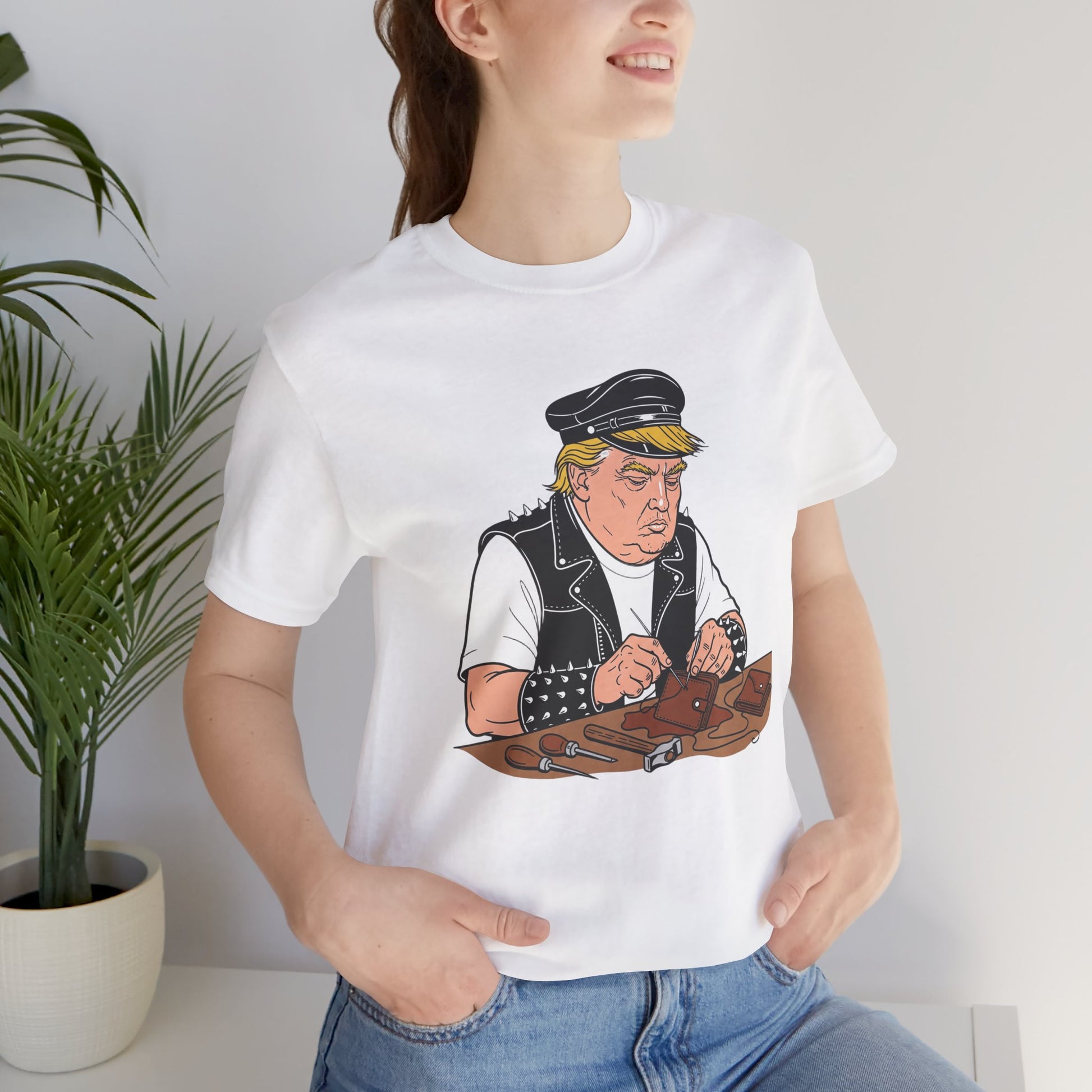 Funny Graphic Tee - Unisex Humorous Shirt for Casual Wear and Unique Gift for Him - ArtOm_farm™ LEATHER