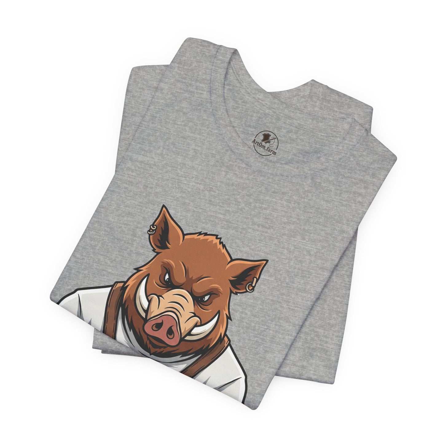 Crafty Pig Graphic Shirt - Fun Unisex Tee for Animal Lovers, Casual Birthday Apparel, and Funny Gift - ArtOm_farm™ LEATHER 