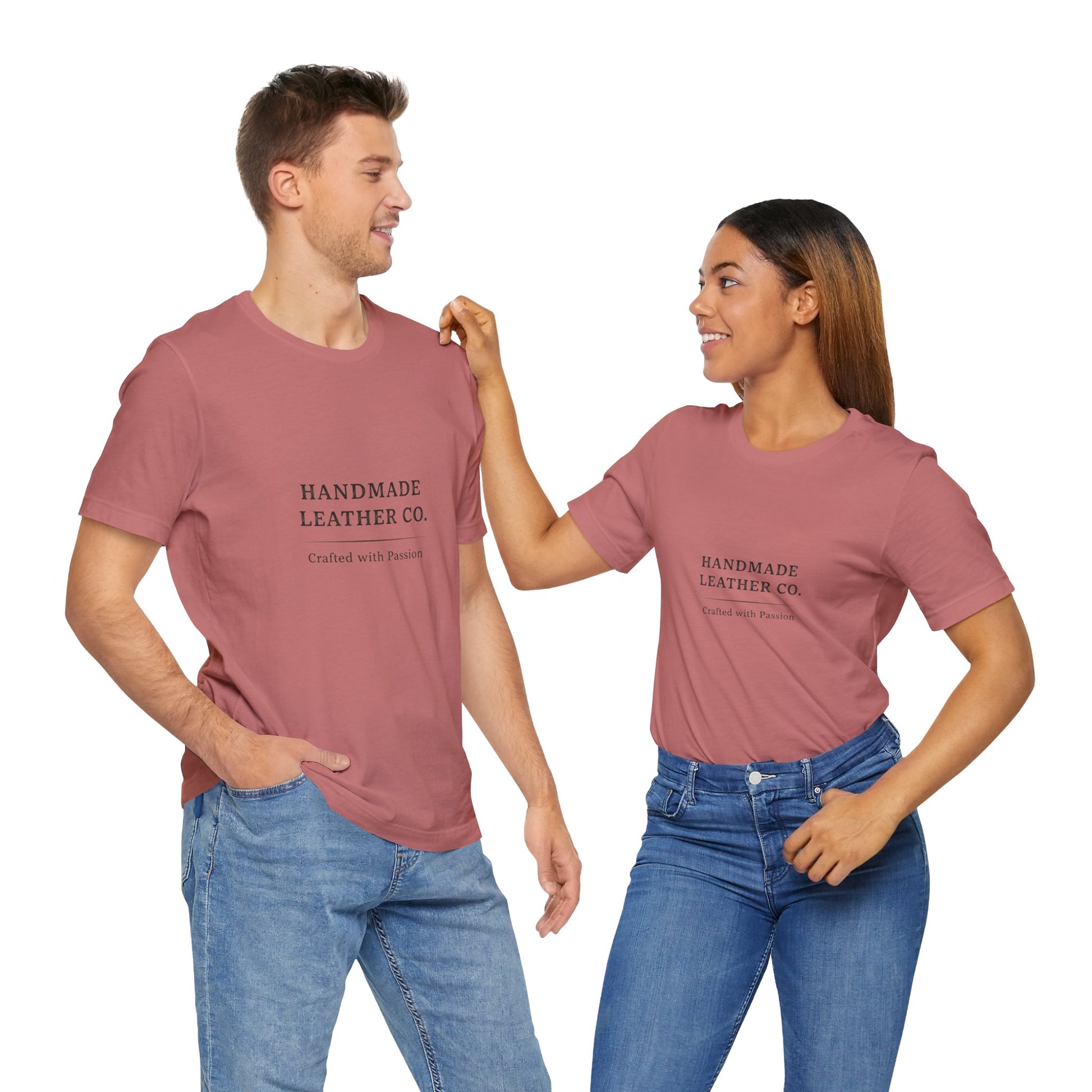 Handmade Leather Co. Tee - Unisex Casual Fashion Shirt for Everyday Wear, Stylish Comfort Gift for Leather Lovers - ArtOm_farm™ LEATHER 