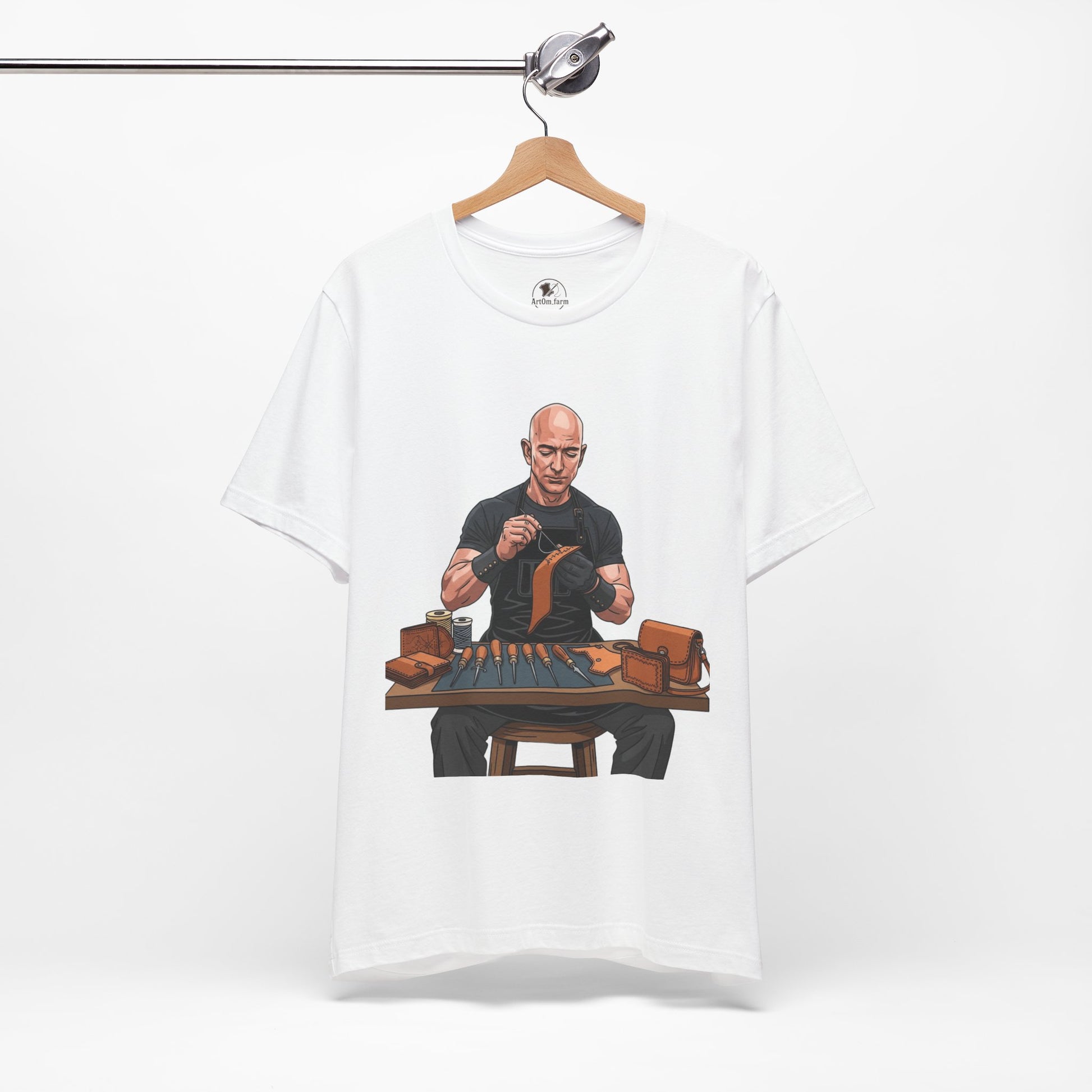 Craftsmanship Inspired Tee for Makers - Perfect Gift for Handmade Enthusiasts and Casual Wear - ArtOm_farm™ LEATHER