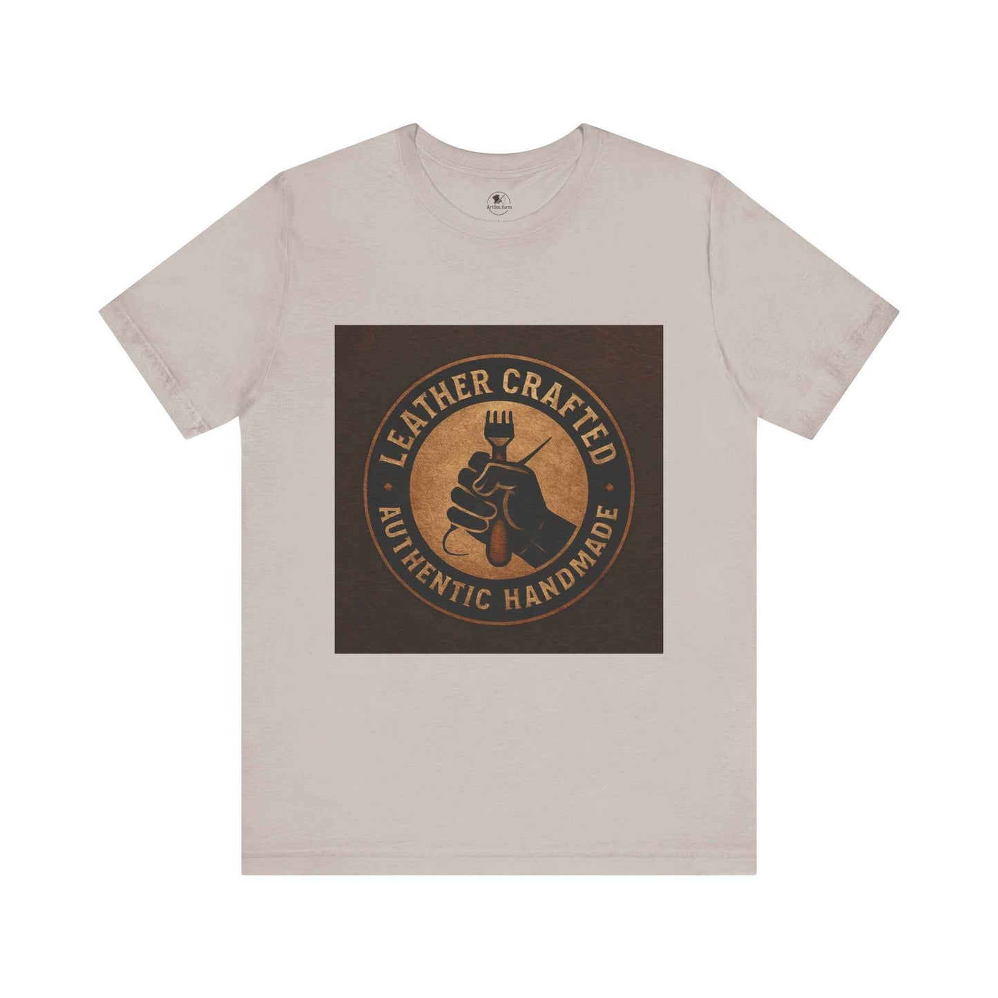 Leather Crafted Unisex Tee - Authentic Handmade Shirt for Casual Wear and Unique Artisan Gift