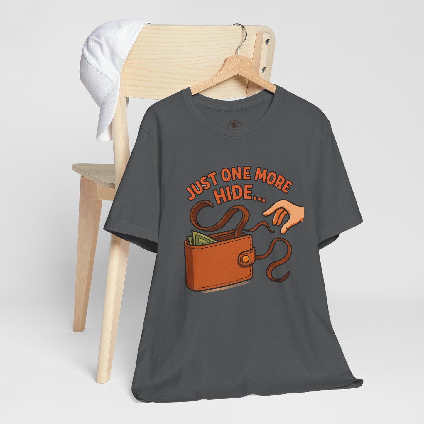 Funny Money Hide T-Shirt - Unisex Jersey Tee for Finance Lovers, Humorous Gift for Casual Wear, Perfect for Birthdays and Holidays