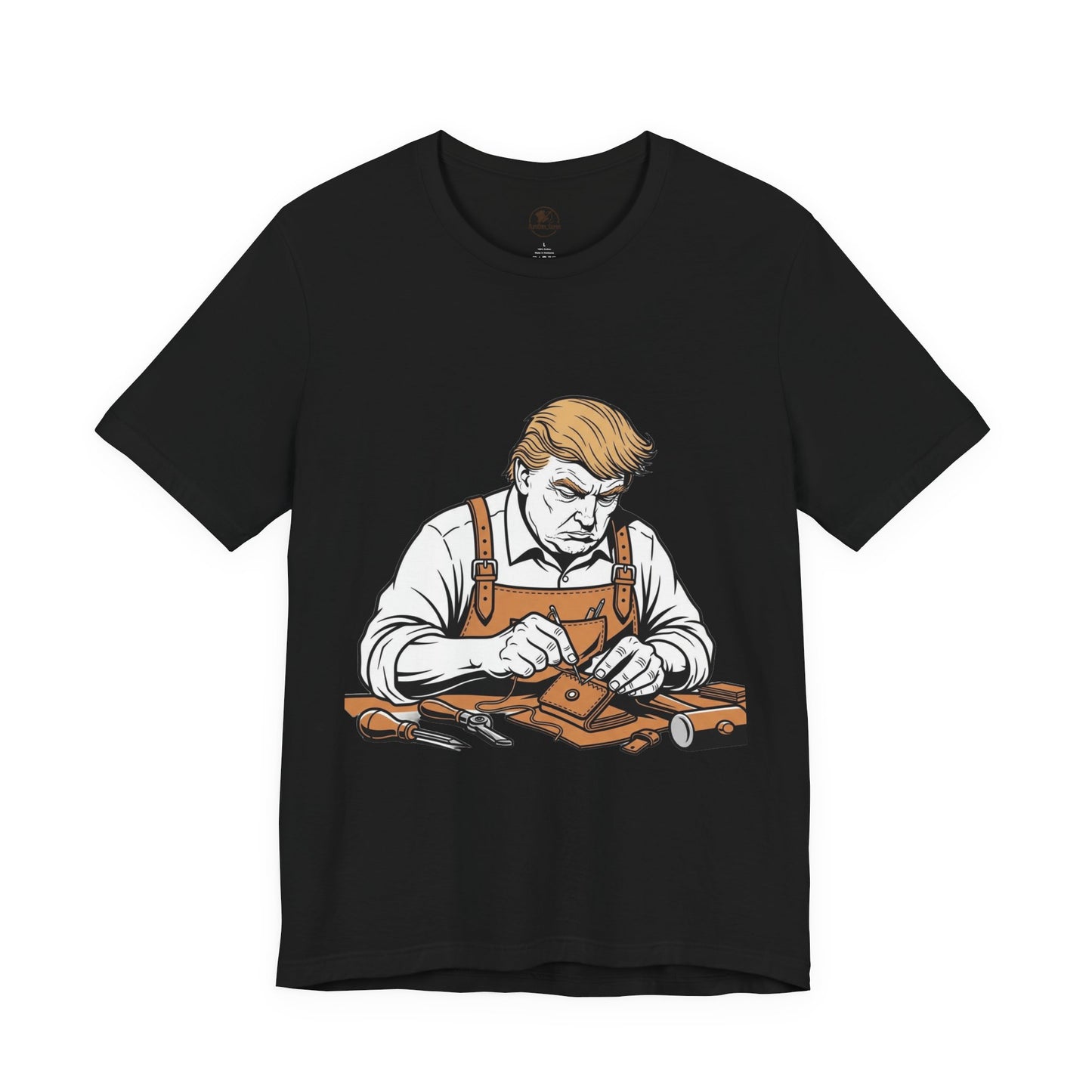 Craftsman Graphic Tee - Workshop T-Shirt for Hobbyists, Unisex Short Sleeve Father's Day Apparel, Artisan Merch - ArtOm_farm™ LEATHER 