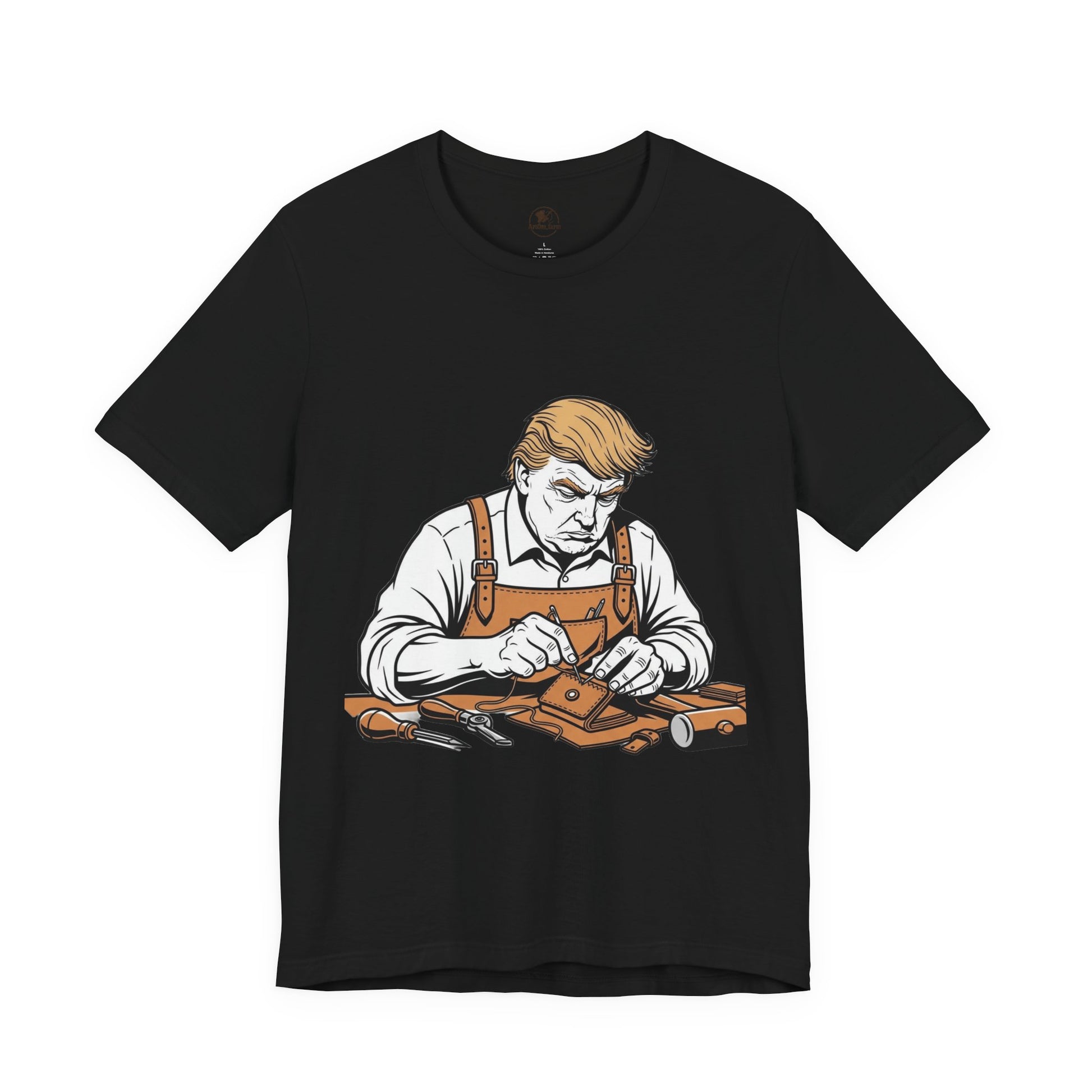 Craftsman Graphic Tee - Workshop T-Shirt for Hobbyists, Unisex Short Sleeve Father's Day Apparel, Artisan Merch - ArtOm_farm™ LEATHER 