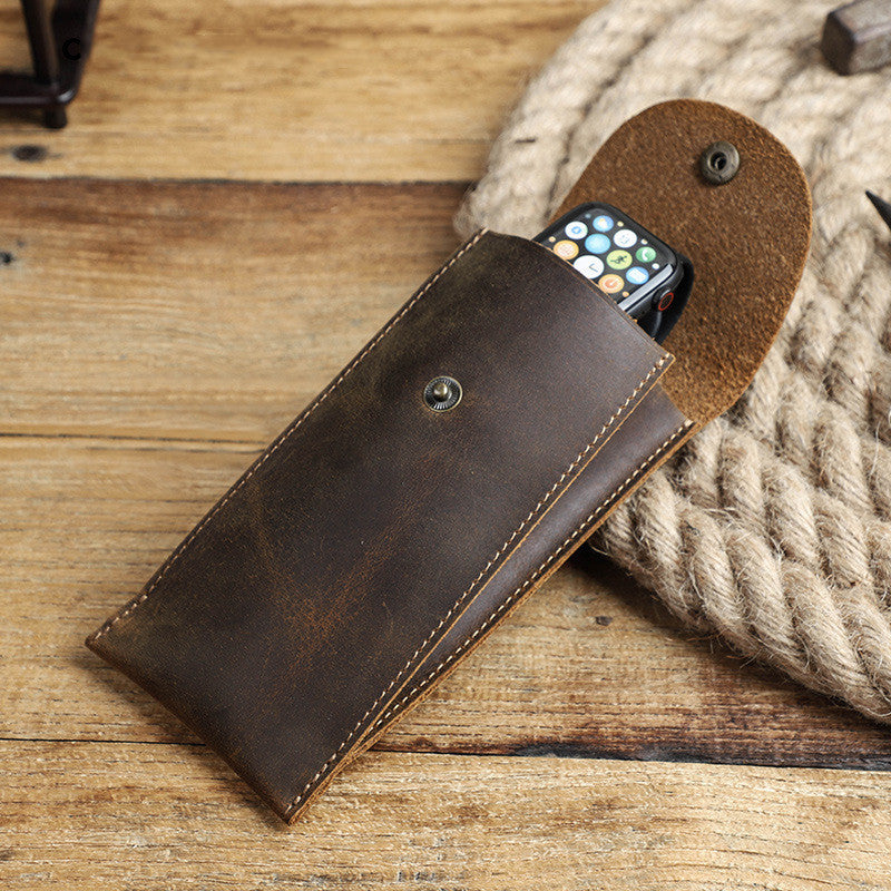 Applicable Apple Watch Leather Cover - Crazy Horse Leather Watch Protector - ArtOm_farm™ LEATHER