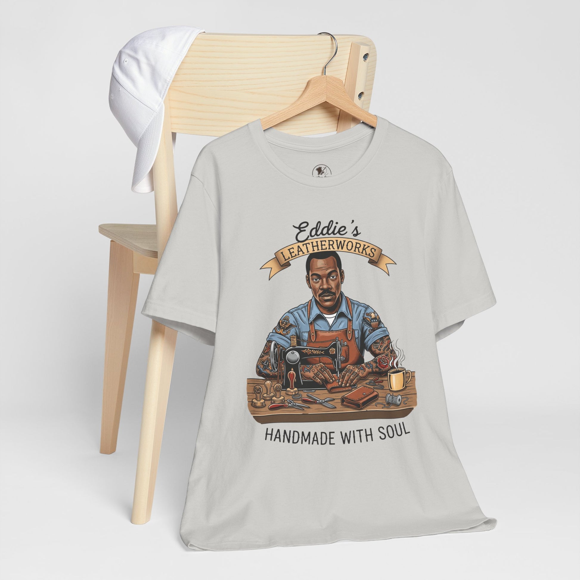 Handcrafted Leatherwork Tee for Craftsmen and DIY Enthusiasts, Perfect Artisan Shirt Gift for Dad on Father's Day - ArtOm_farm™ LEATHER 