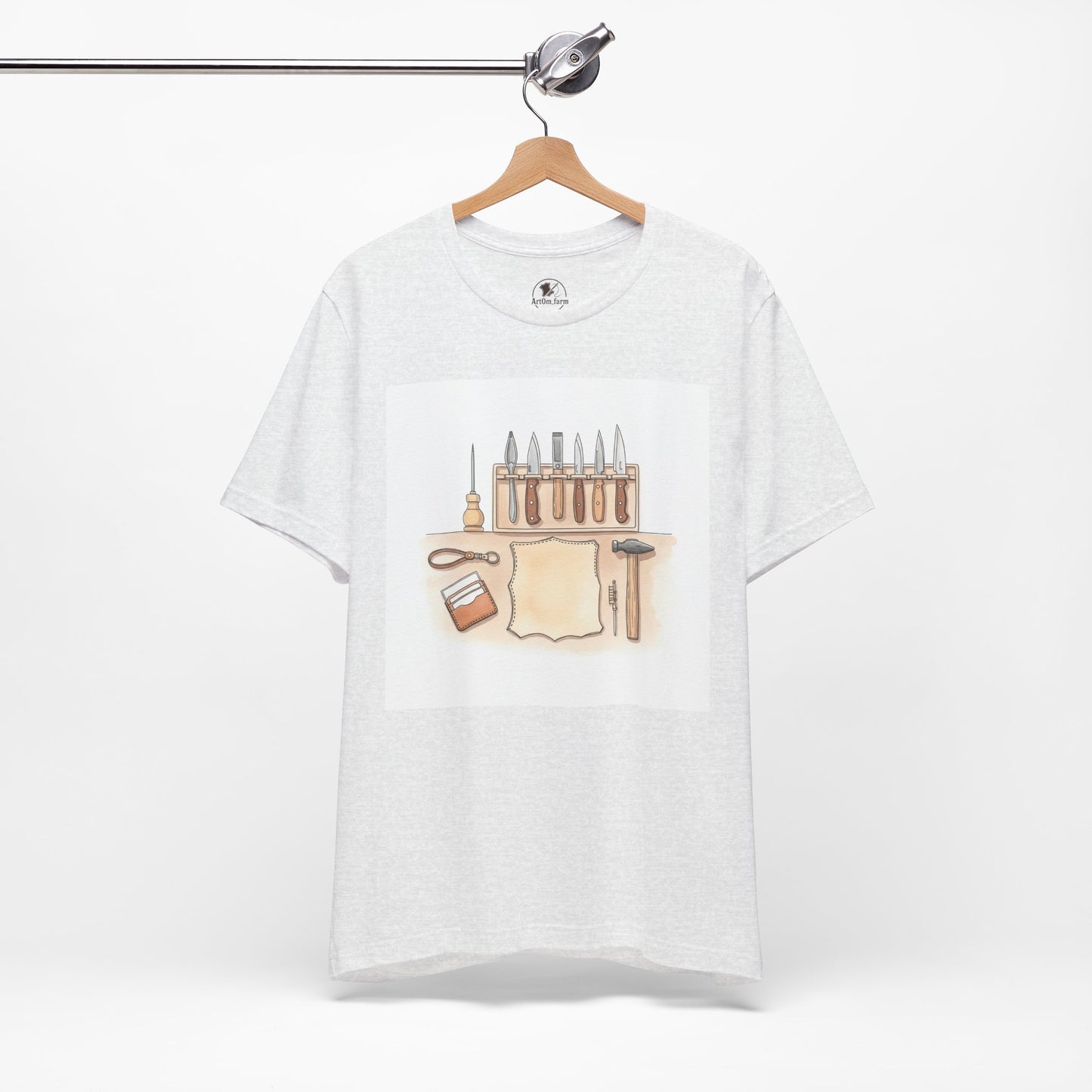Craftsman Tools Shirt - Short Sleeve Tee for DIY Enthusiasts, Artisan Gift, Workshop Apparel, Perfect Father's Day Gift - ArtOm_farm™ LEATHER