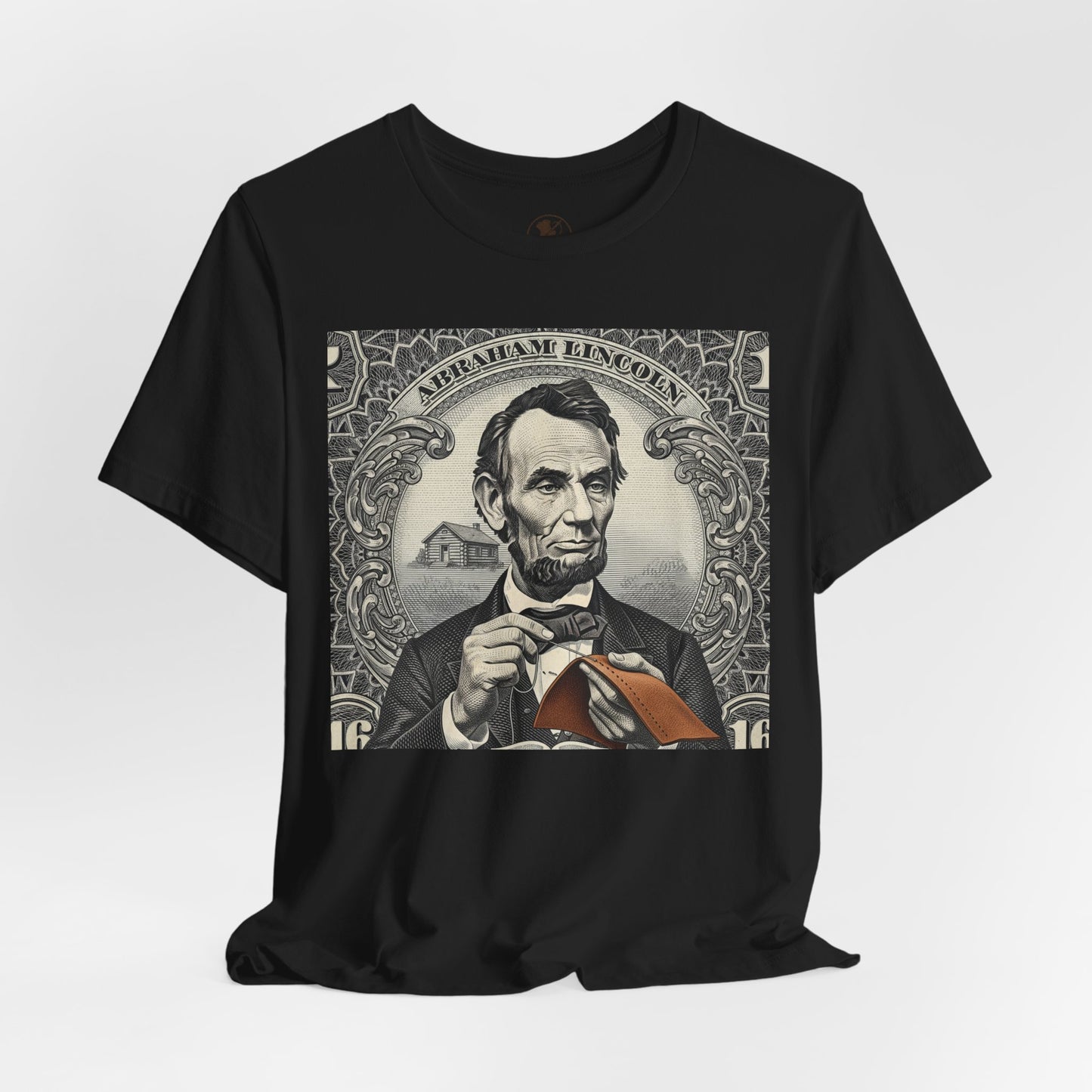 Abraham Lincoln T-Shirt - Vintage Graphic Unisex Tee for History Lovers, Educational Casual Wear, Patriotic Gift - ArtOm_farm™ LEATHER