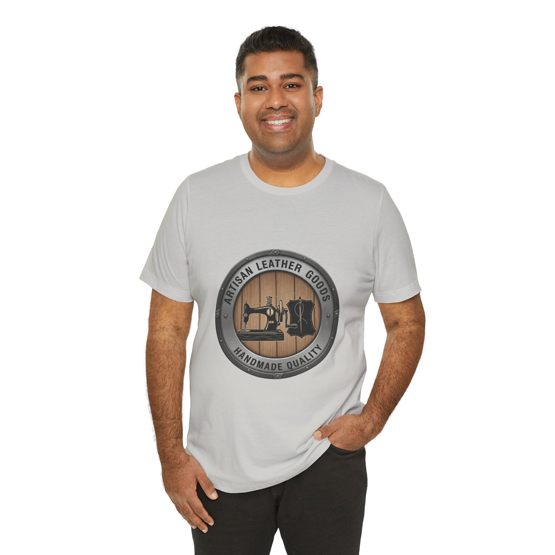 Artisan Leather Goods T-Shirt for Casual Wear, Handmade Quality Tee - Perfect Gift for Crafters and Father's Day - ArtOm_farm™ LEATHER