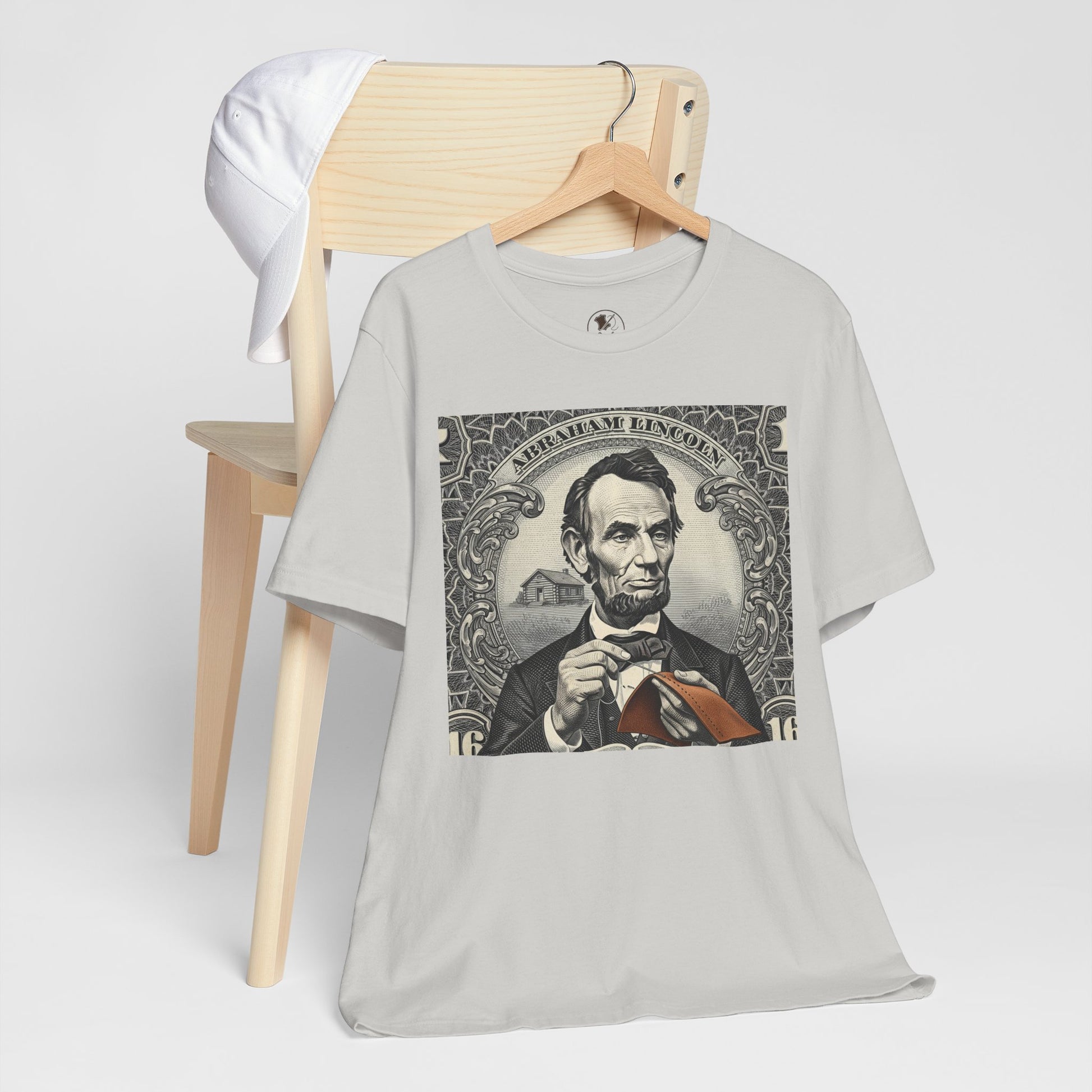 Abraham Lincoln T-Shirt - Vintage Graphic Unisex Tee for History Lovers, Educational Casual Wear, Patriotic Gift - ArtOm_farm™ LEATHER 