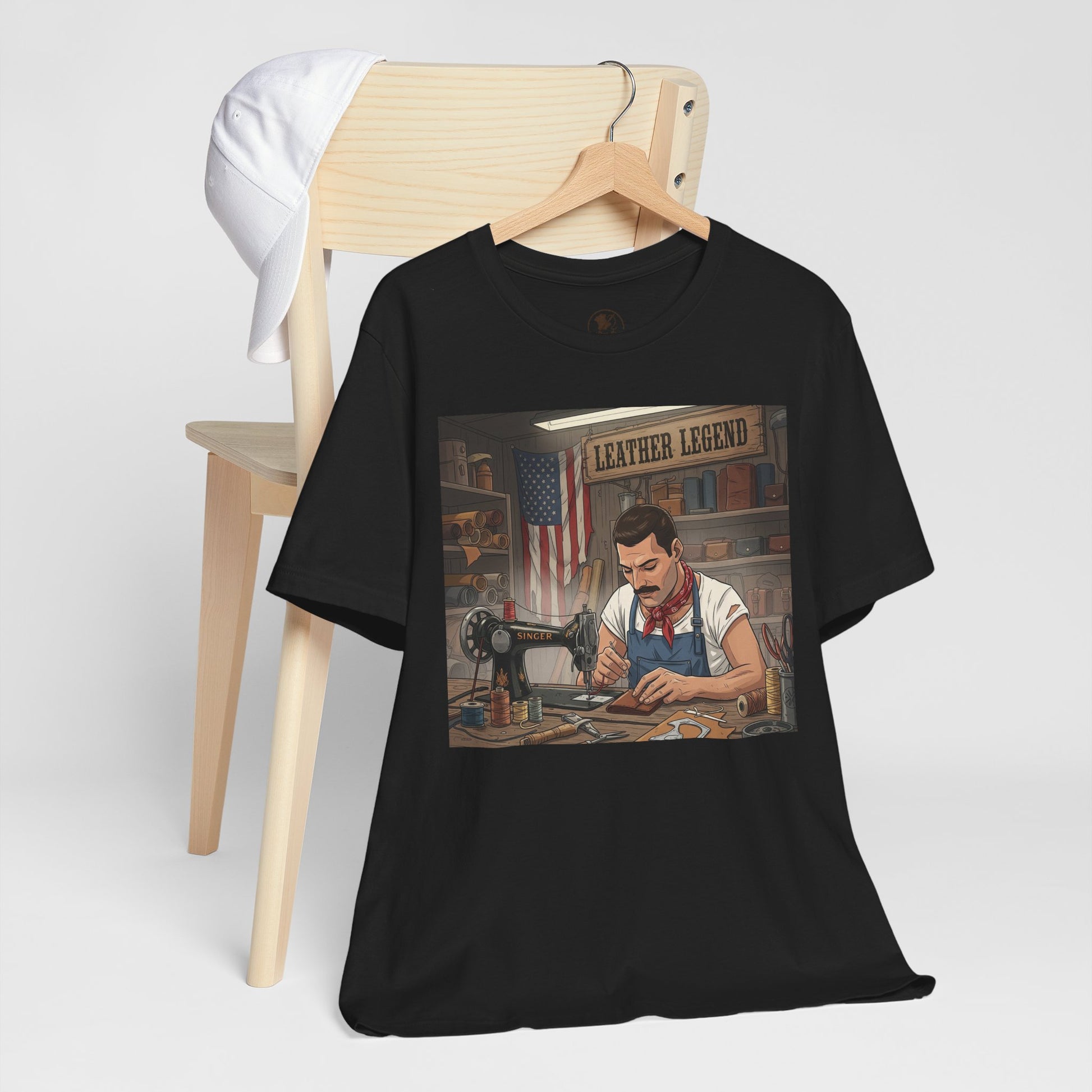 Leather Legend Graphic Tee - Artisan Vintage Style Shirt, Perfect Gift for Craftsmen and Father's Day - ArtOm_farm™ LEATHER 