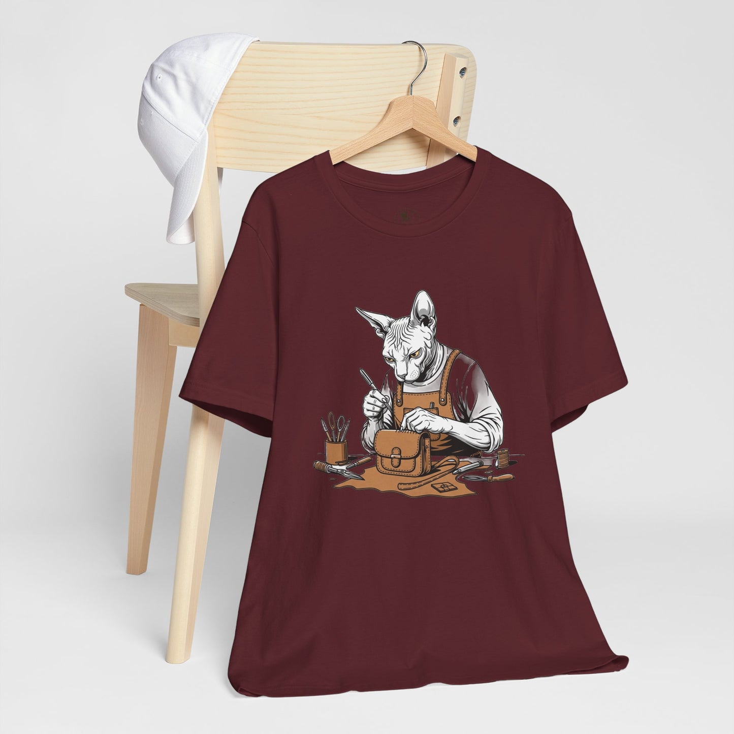 Creative Cat Shirt Unisex Tee, Cute Animal Shirt, Funny Gift for Pet Lovers, Perfect for Art Enthusiasts, Birthday, Casual Wear
