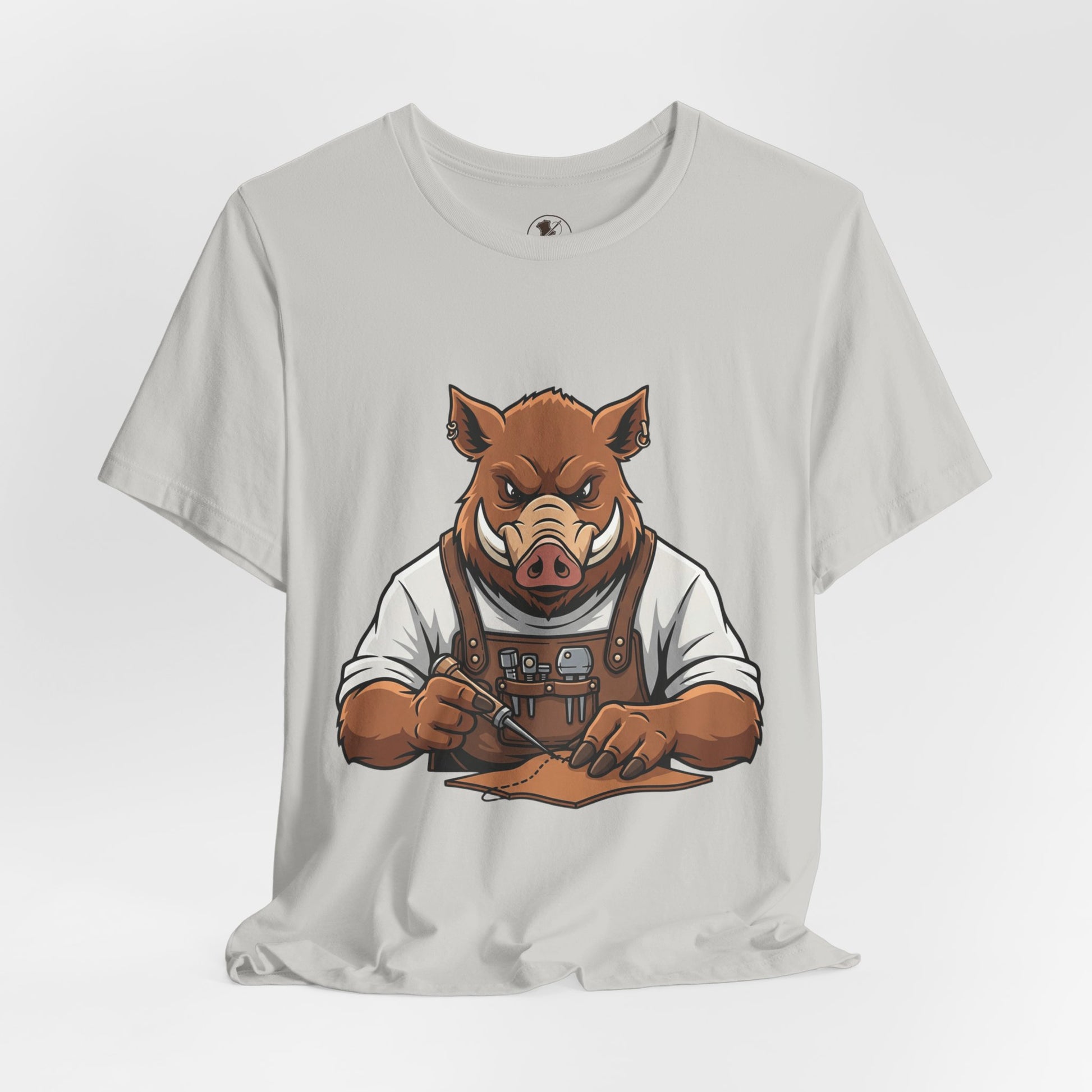 Crafty Pig Graphic Shirt - Fun Unisex Tee for Animal Lovers, Casual Birthday Apparel, and Funny Gift - ArtOm_farm™ LEATHER 