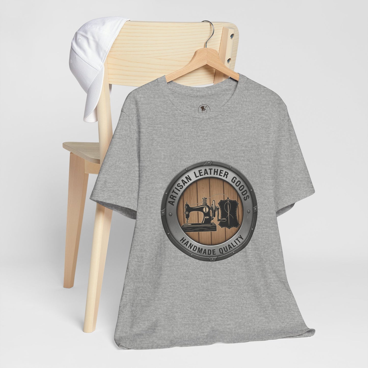 Artisan Leather Goods T-Shirt for Casual Wear, Handmade Quality Tee - Perfect Gift for Crafters and Father's Day - ArtOm_farm™ LEATHER