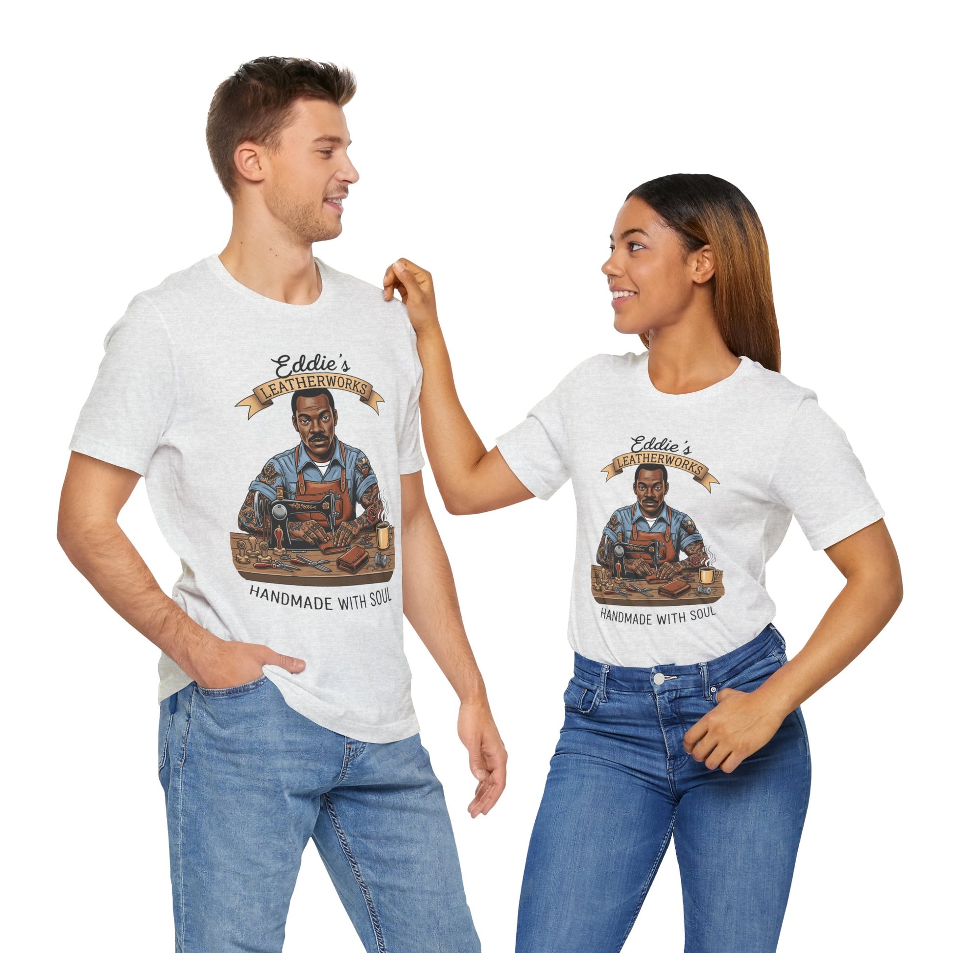 Handcrafted Leatherwork Tee for Craftsmen and DIY Enthusiasts, Perfect Artisan Shirt Gift for Dad on Father's Day - ArtOm_farm™ LEATHER 