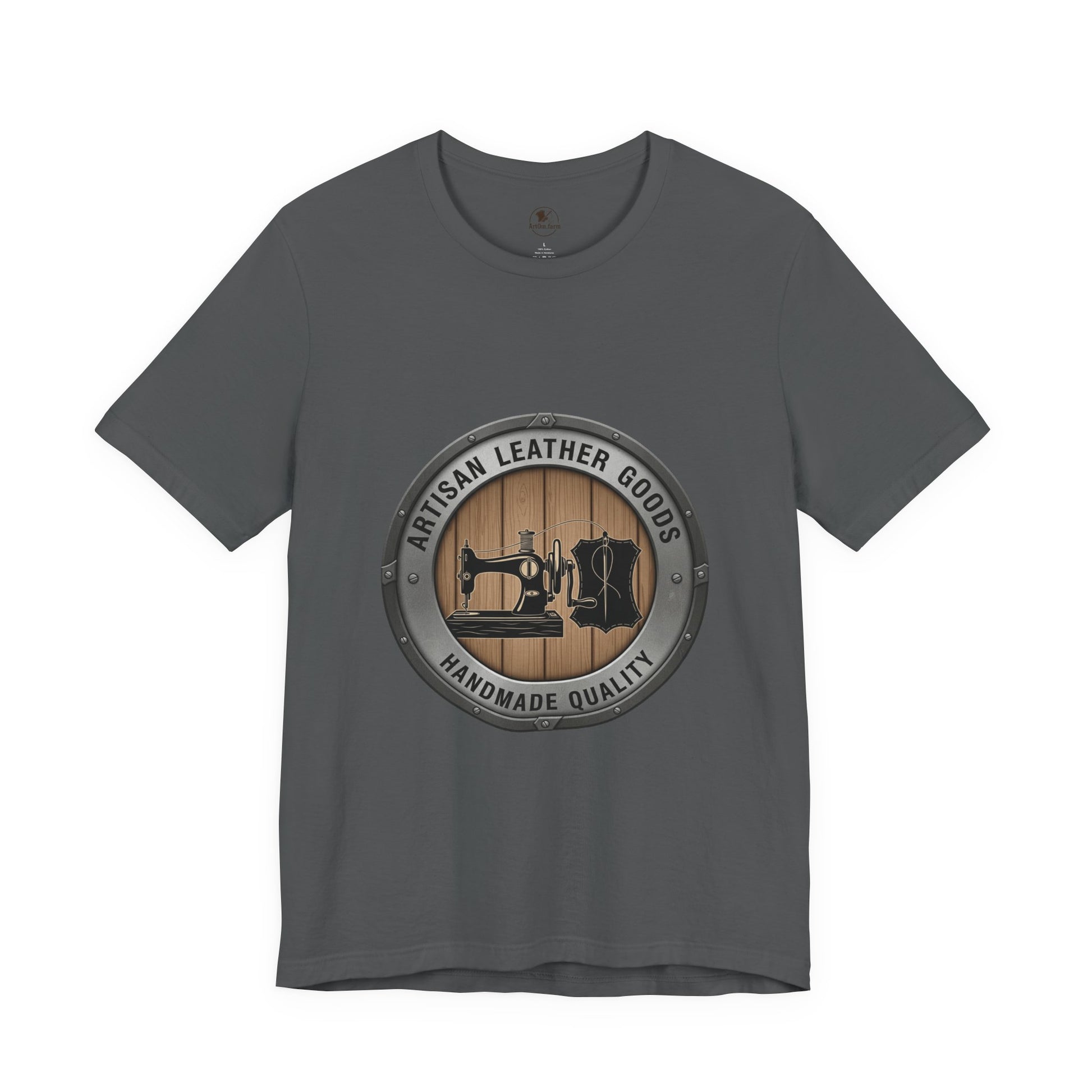 Artisan Leather Goods T-Shirt for Casual Wear, Handmade Quality Tee - Perfect Gift for Crafters and Father's Day - ArtOm_farm™ LEATHER