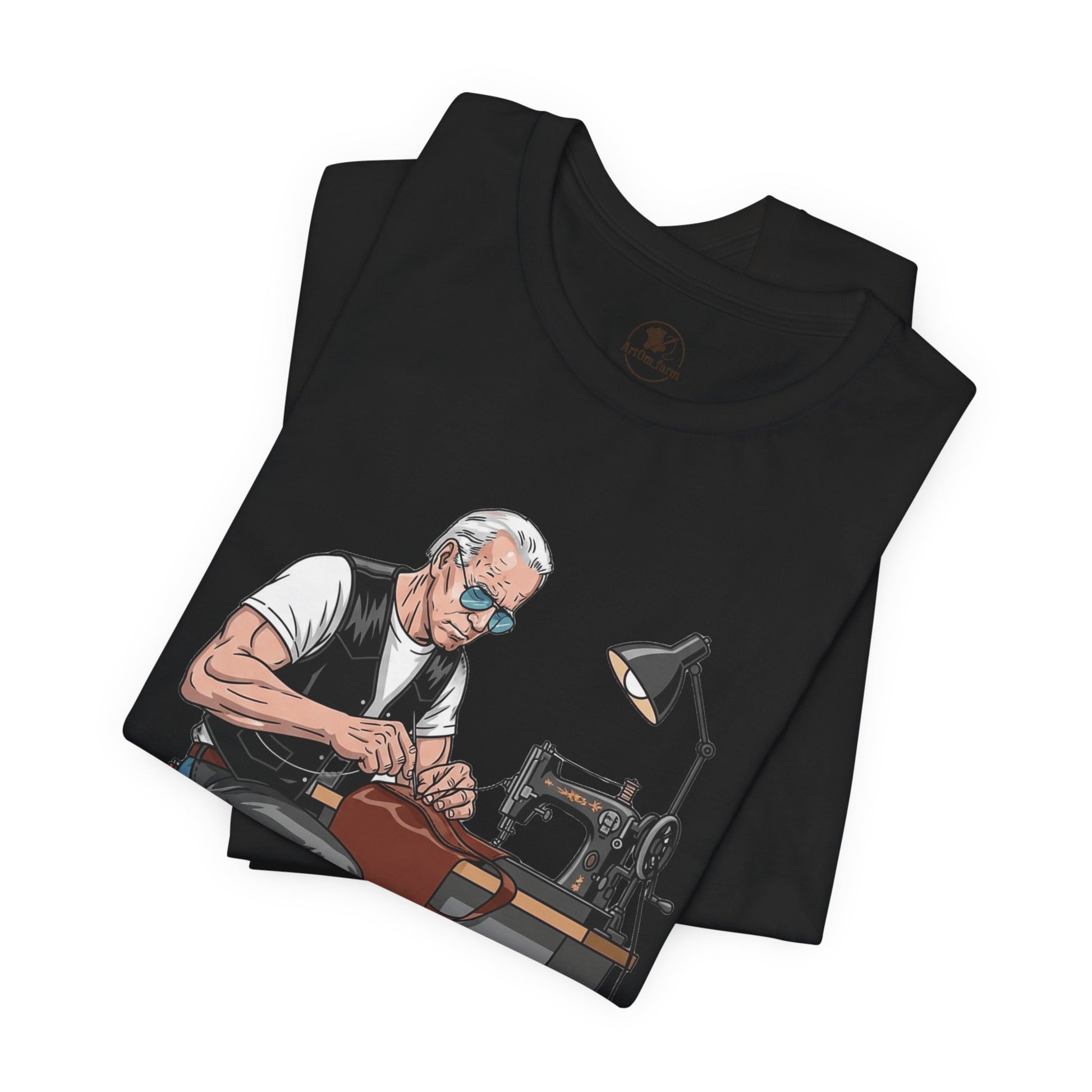 Craftsman Tee for Makers - Perfect Father's Day Gift for Sewing Enthusiasts and Artisan Apparel - ArtOm_farm™ LEATHER 