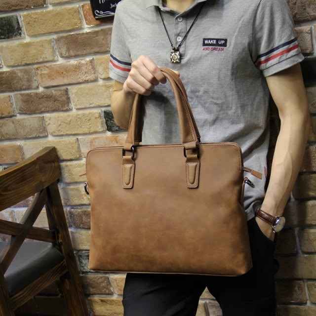 Crazy Horse Leather Handbag for Men - Durable Style for Every Occasion - ArtOm_farm™ LEATHER