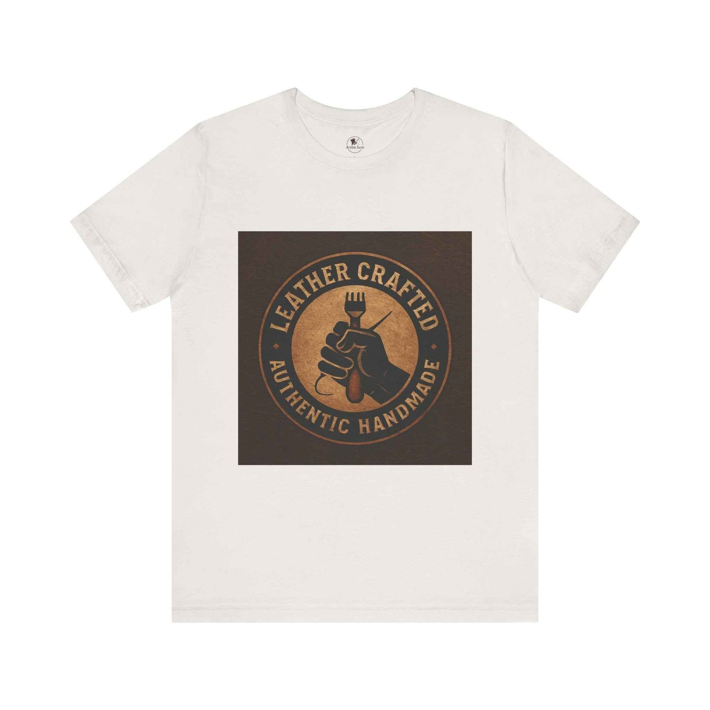 Leather Crafted Unisex Tee - Authentic Handmade Shirt for Casual Wear and Unique Artisan Gift