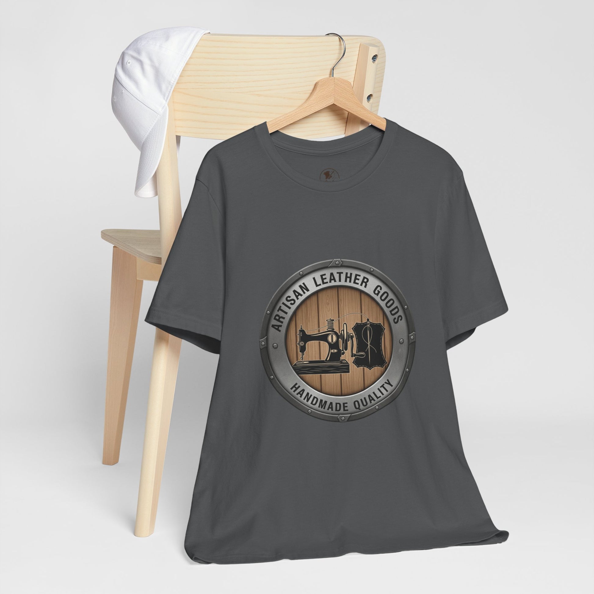 Artisan Leather Goods T-Shirt for Casual Wear, Handmade Quality Tee - Perfect Gift for Crafters and Father's Day - ArtOm_farm™ LEATHER