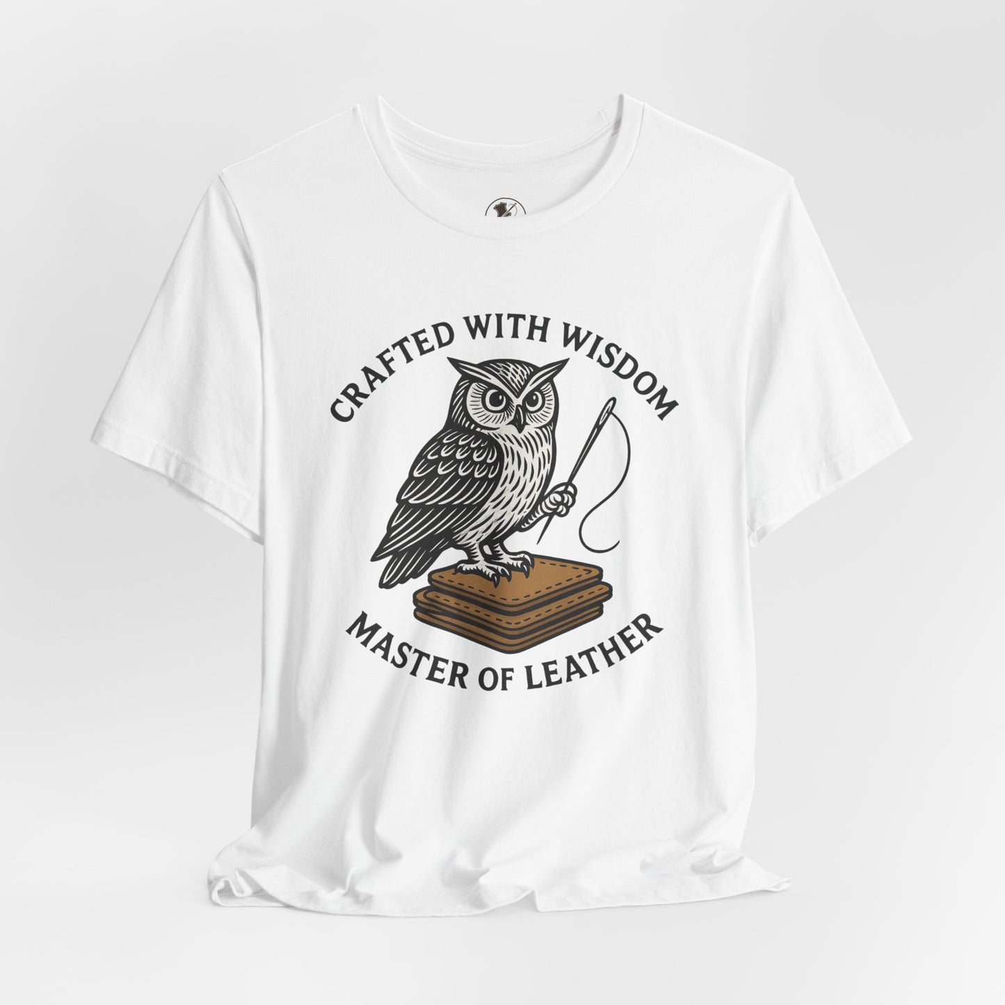 Wise Owl Unisex Tee - Unique Animal Design, Eco-Friendly Apparel for Crafters and Style Enthusiasts - ArtOm_farm™ LEATHER