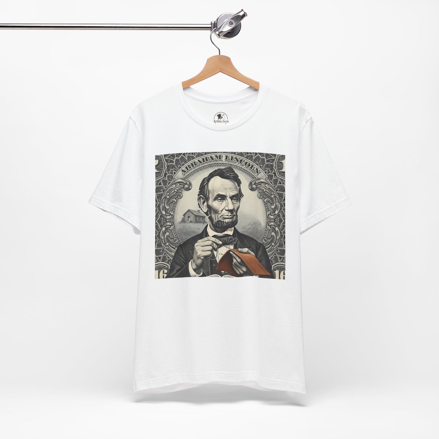 Abraham Lincoln T-Shirt - Vintage Graphic Unisex Tee for History Lovers, Educational Casual Wear, Patriotic Gift - ArtOm_farm™ LEATHER
