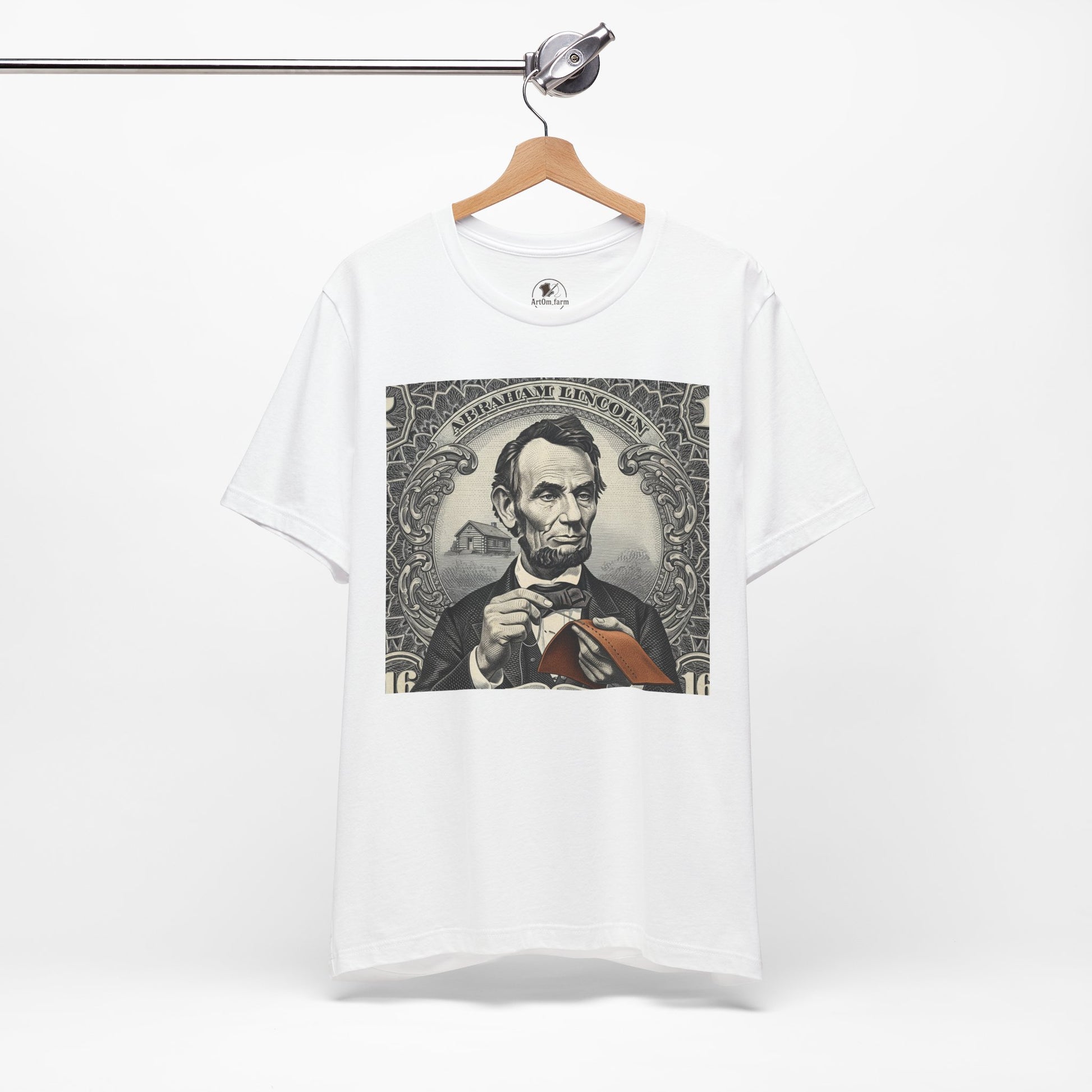 Abraham Lincoln T-Shirt - Vintage Graphic Unisex Tee for History Lovers, Educational Casual Wear, Patriotic Gift - ArtOm_farm™ LEATHER
