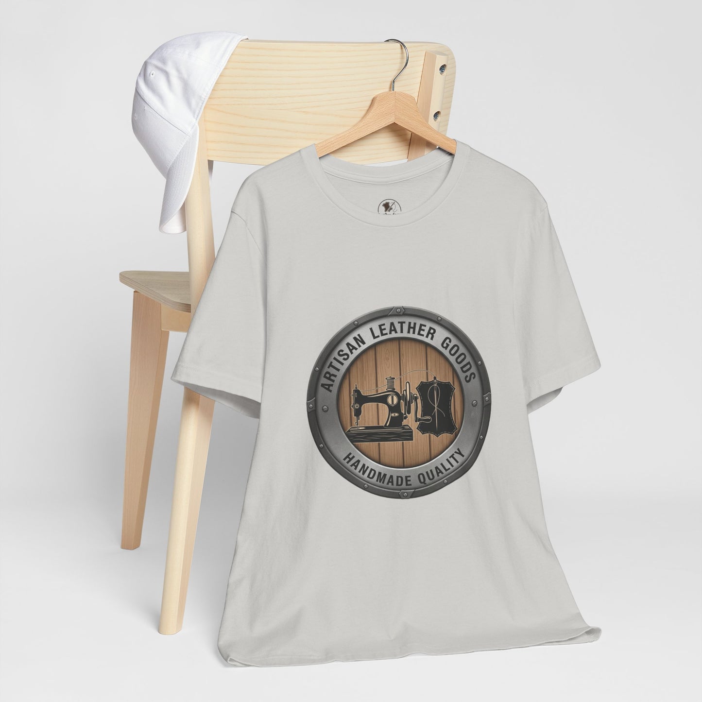 Artisan Leather Goods T-Shirt for Casual Wear, Handmade Quality Tee - Perfect Gift for Crafters and Father's Day - ArtOm_farm™ LEATHER