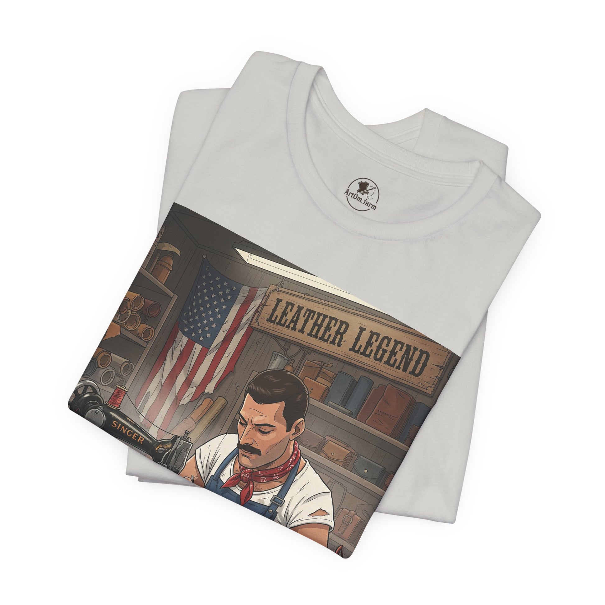 Leather Legend Graphic Tee - Artisan Vintage Style Shirt, Perfect Gift for Craftsmen and Father's Day - ArtOm_farm™ LEATHER 