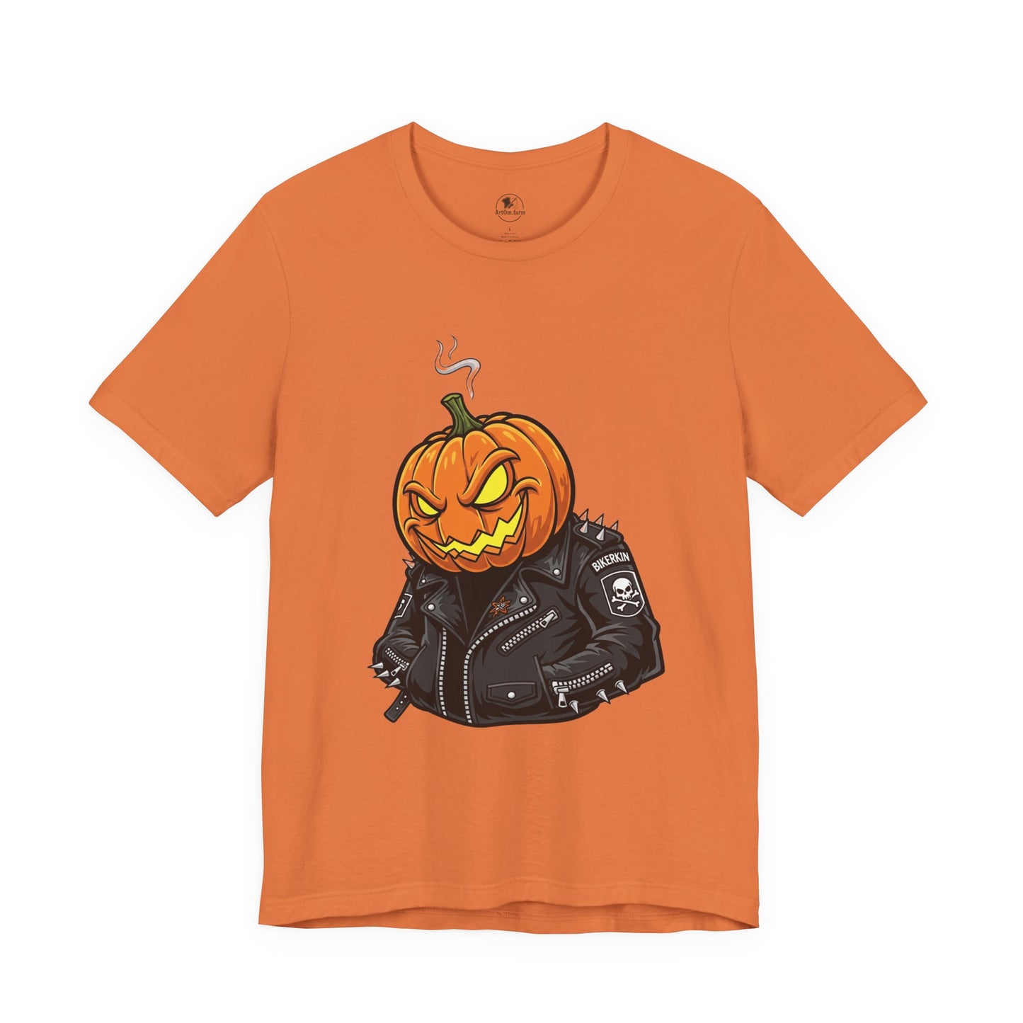 Pumpkin Punk T-Shirt - Edgy Halloween Graphic Tee for Unisex Style at Autumn Parties