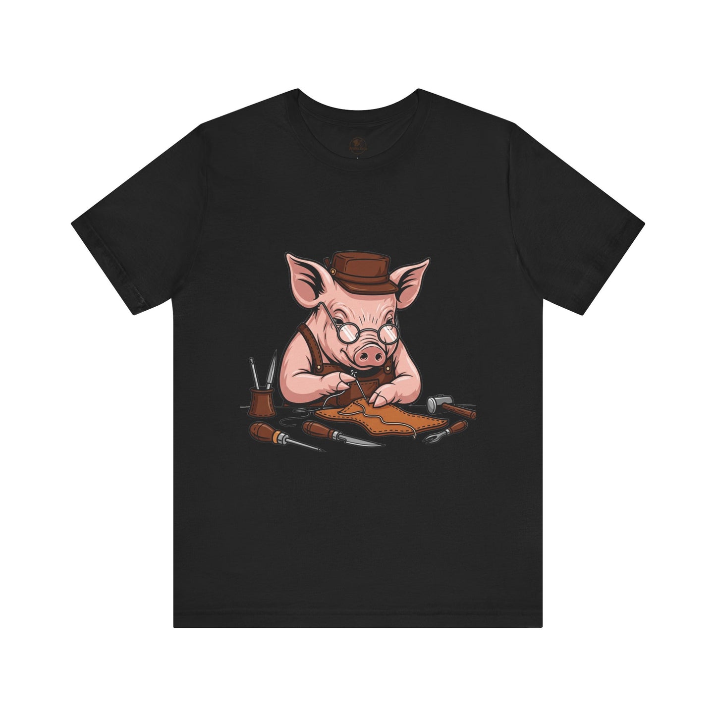 Pig Carver Tee - Funny Pig Shirt for Animal Lovers, Unique Crafting Humor Apparel, Perfect Farm Style Gift - ArtOm_farm™ LEATHER