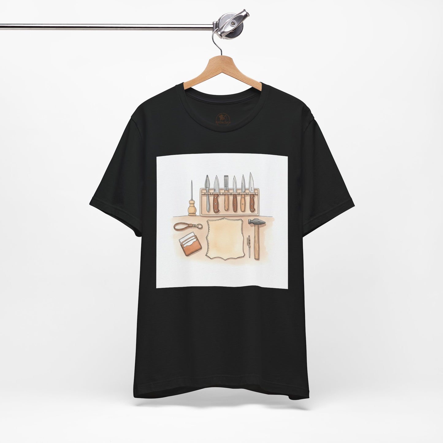 Craftsman Tools Shirt - Short Sleeve Tee for DIY Enthusiasts, Artisan Gift, Workshop Apparel, Perfect Father's Day Gift - ArtOm_farm™ LEATHER