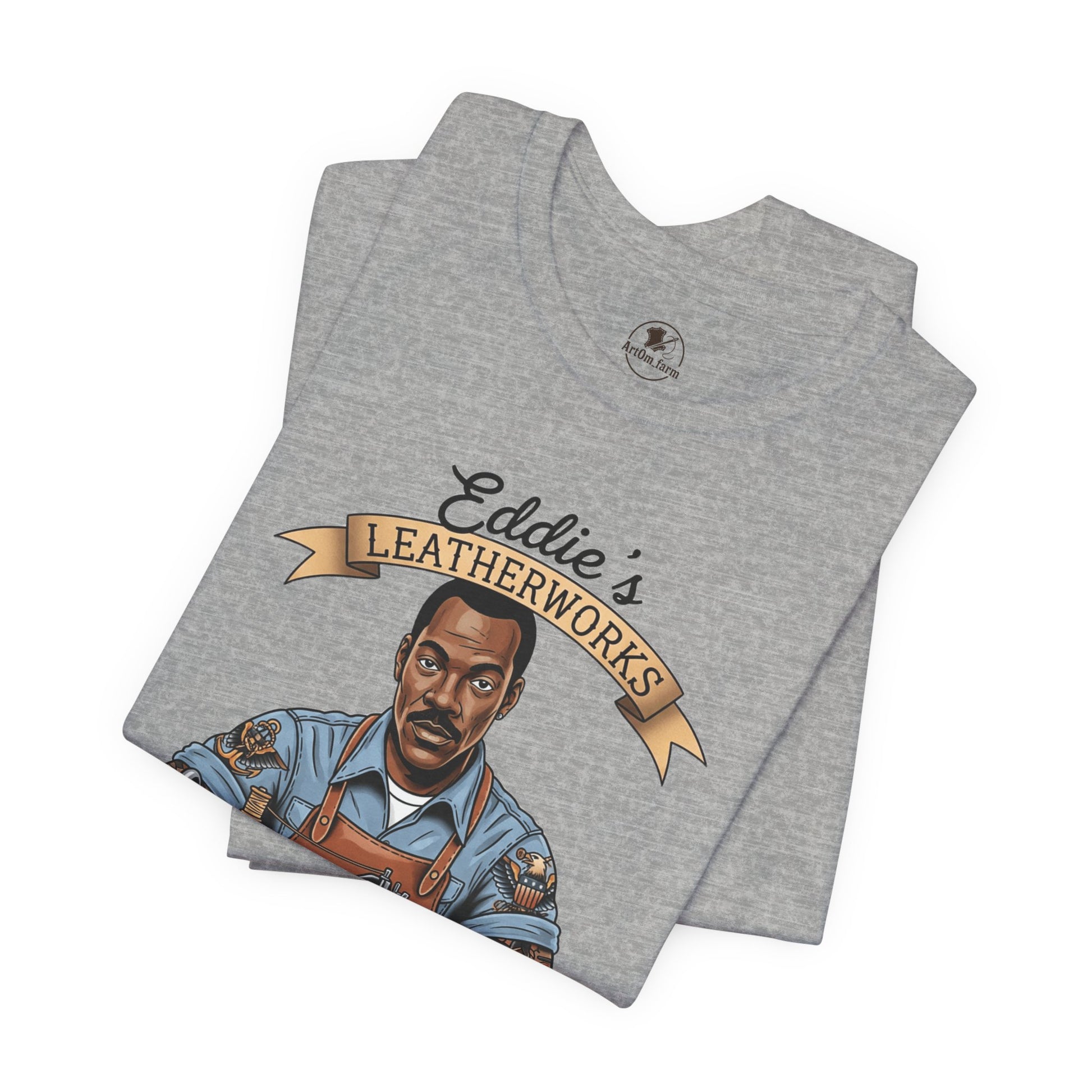 Handcrafted Leatherwork Tee for Craftsmen and DIY Enthusiasts, Perfect Artisan Shirt Gift for Dad on Father's Day - ArtOm_farm™ LEATHER 