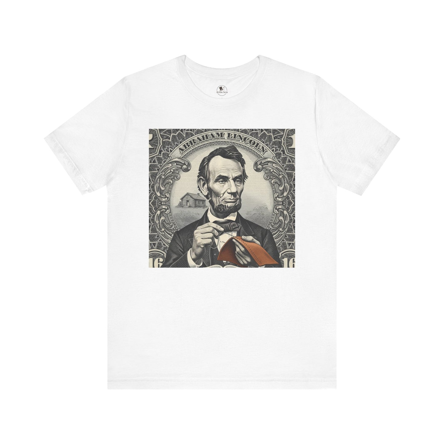 Abraham Lincoln T-Shirt - Vintage Graphic Unisex Tee for History Lovers, Educational Casual Wear, Patriotic Gift - ArtOm_farm™ LEATHER