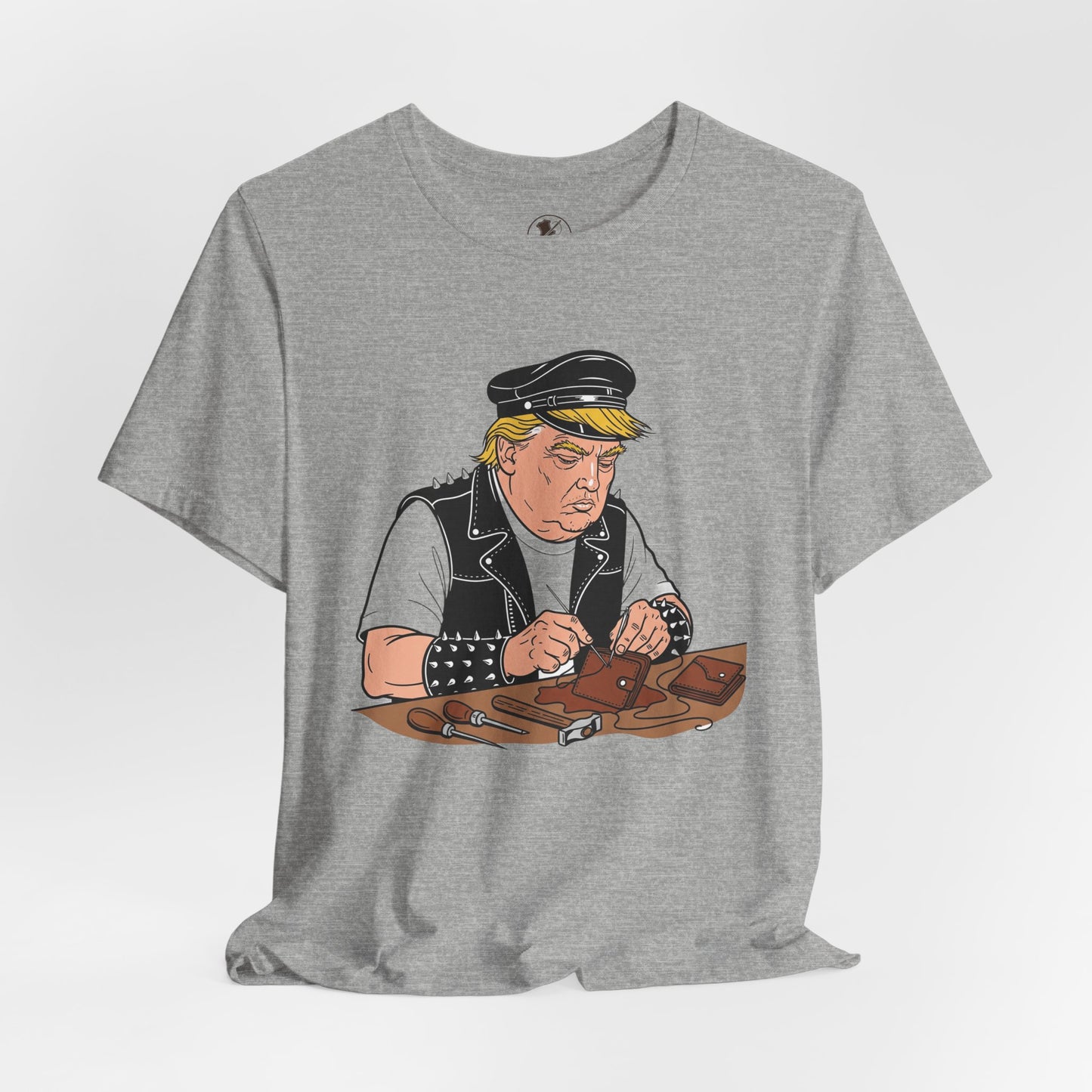 Funny Graphic Tee - Unisex Humorous Shirt for Casual Wear and Unique Gift for Him - ArtOm_farm™ LEATHER 