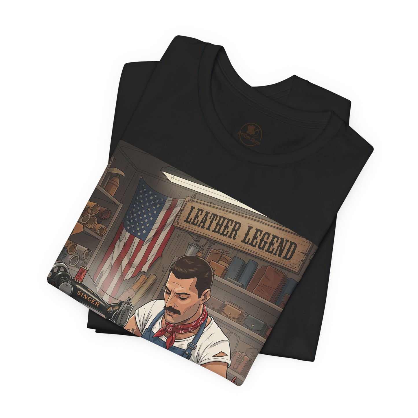 Leather Legend Graphic Tee - Artisan Vintage Style Shirt, Perfect Gift for Craftsmen and Father's Day - ArtOm_farm™ LEATHER 