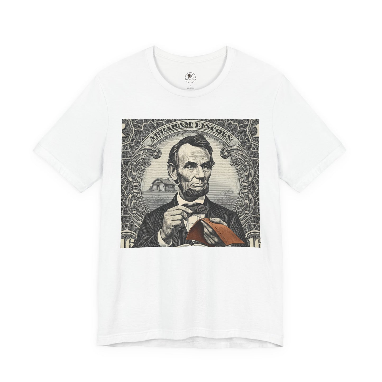 Abraham Lincoln T-Shirt - Vintage Graphic Unisex Tee for History Lovers, Educational Casual Wear, Patriotic Gift - ArtOm_farm™ LEATHER