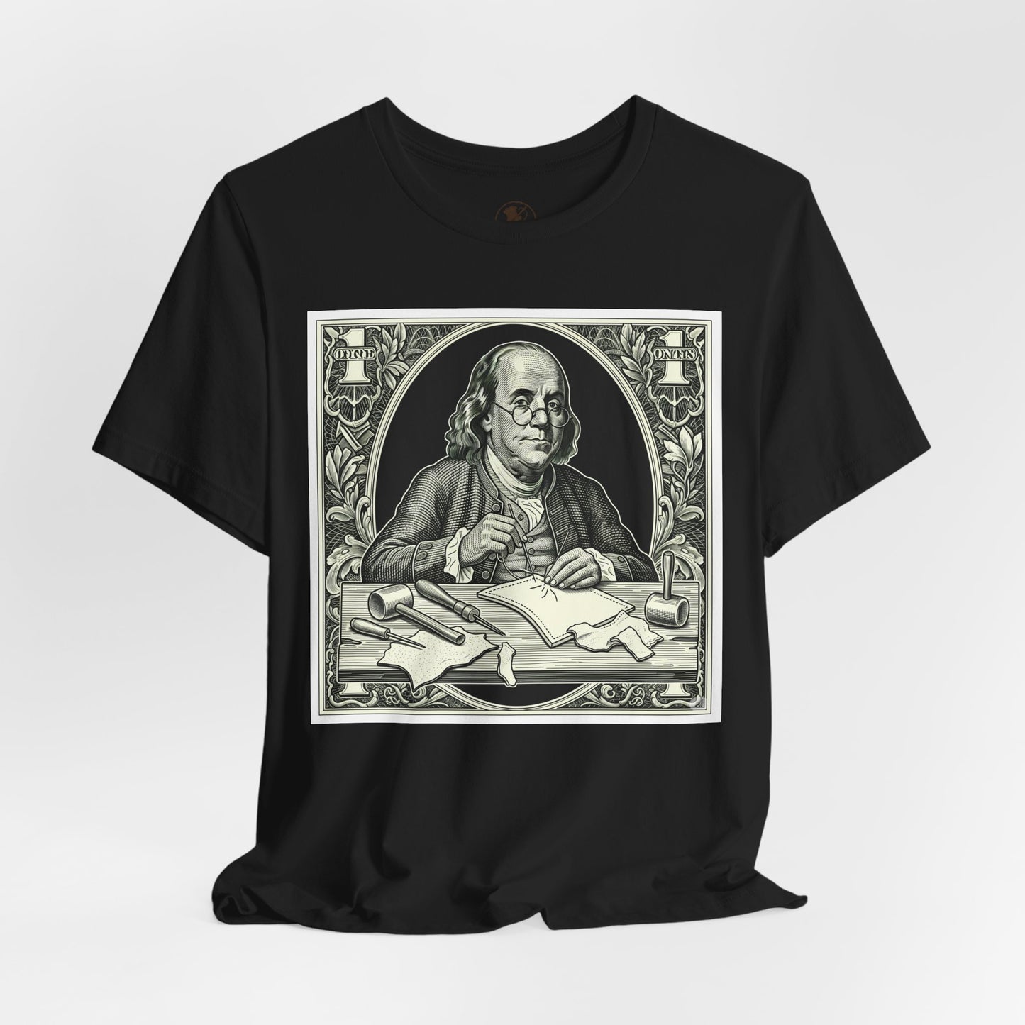 Benjamin Franklin Vintage Tee - Unisex Short Sleeve Shirt Perfect for History Lovers and Unique Teacher Gifts - ArtOm_farm™ LEATHER 