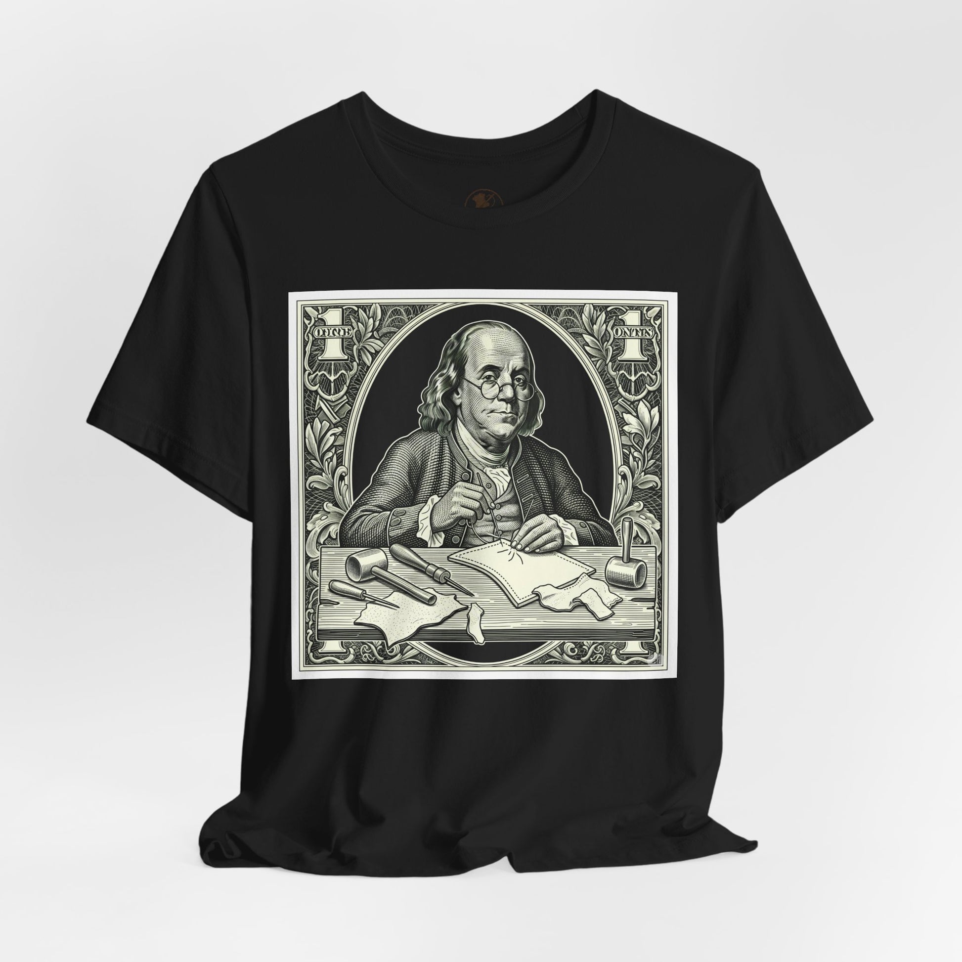 Benjamin Franklin Vintage Tee - Unisex Short Sleeve Shirt Perfect for History Lovers and Unique Teacher Gifts - ArtOm_farm™ LEATHER 
