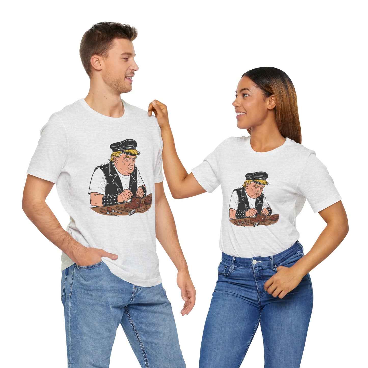 Funny Graphic Tee - Unisex Humorous Shirt for Casual Wear and Unique Gift for Him - ArtOm_farm™ LEATHER 