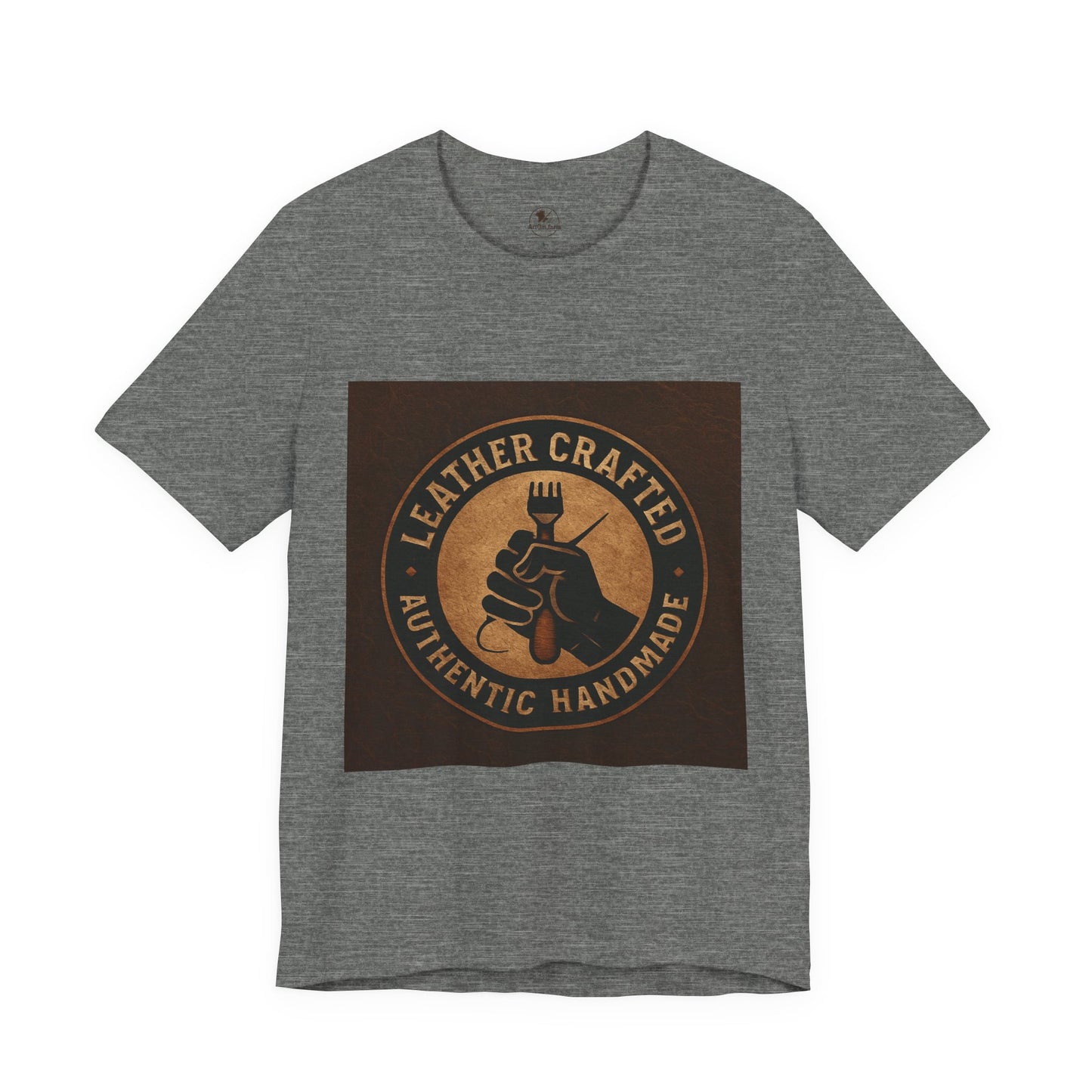 Leather Crafted Unisex Tee - Authentic Handmade Shirt for Casual Wear and Unique Artisan Gift - ArtOm_farm™ LEATHER